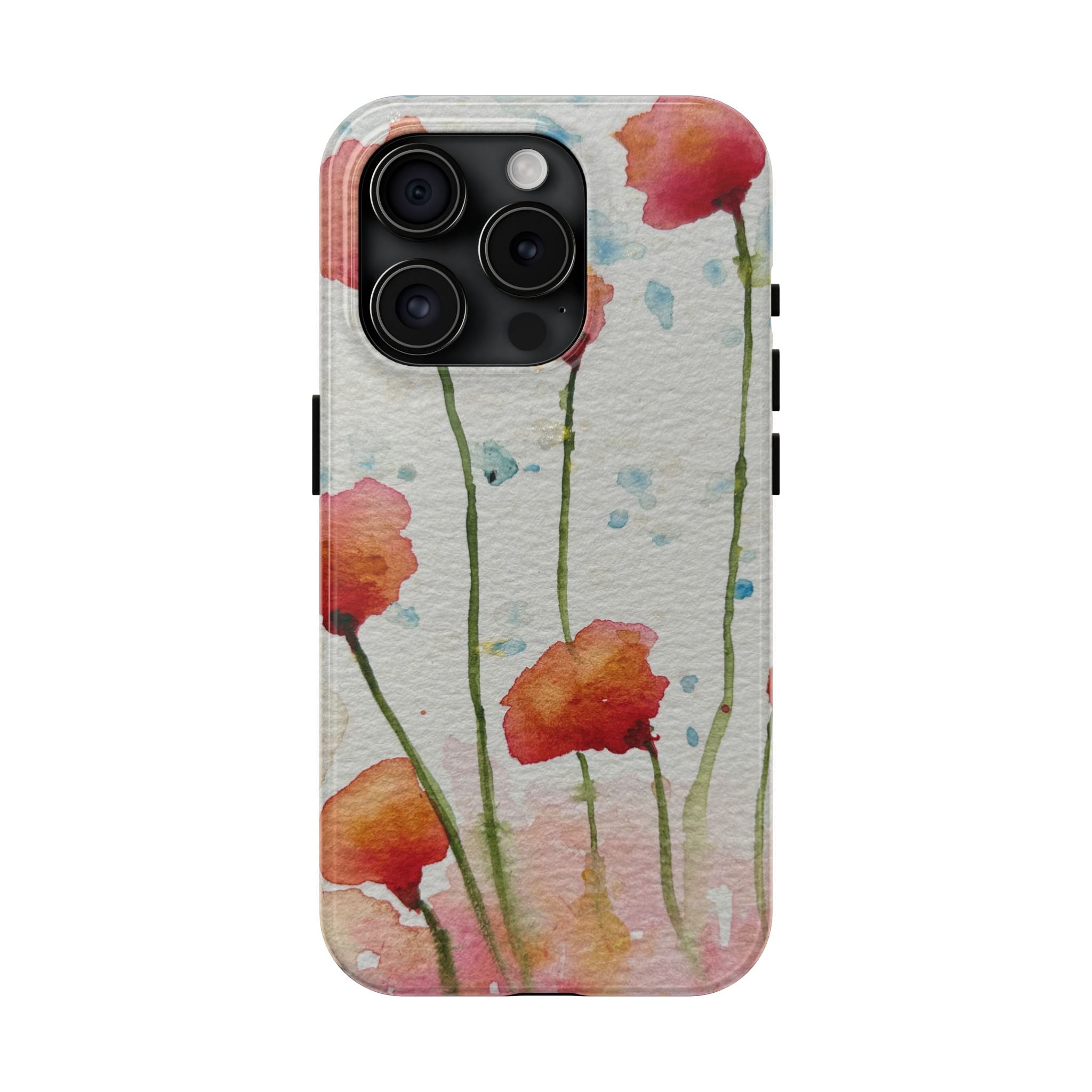 Tough Phone Case - All iPhones and Samsung Galaxys - Exciting Abstract Design #94 Poppies Galore