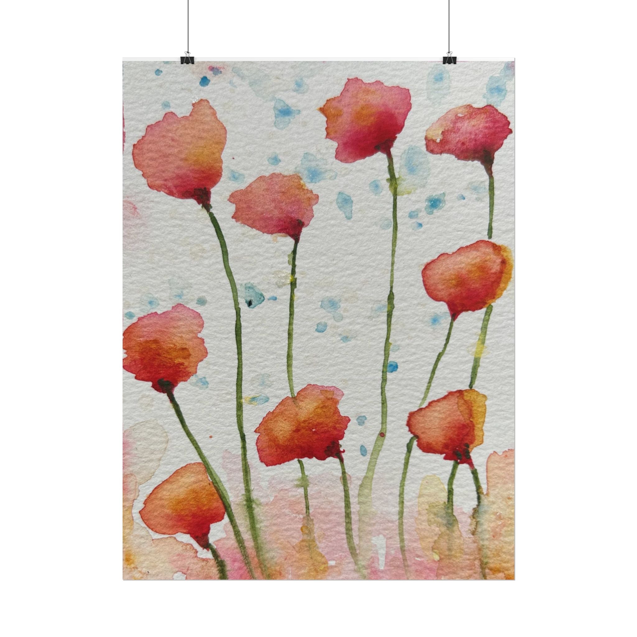 Large Colourful Wall Art, Posters & Prints, For Office, Bedroom or Living Room, or Special Gift #94 Poppies Galore