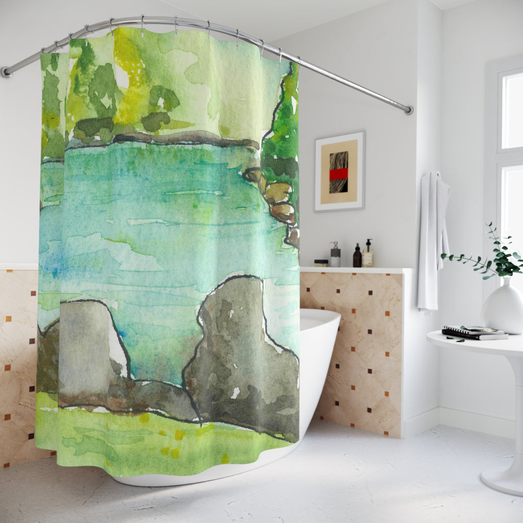 Beautiful Shower Curtains to Refresh Your Bathroom. Colourful Abstract Designs. Perfect For Your Bathroom or Special House-Warming Gift #88 Tara River