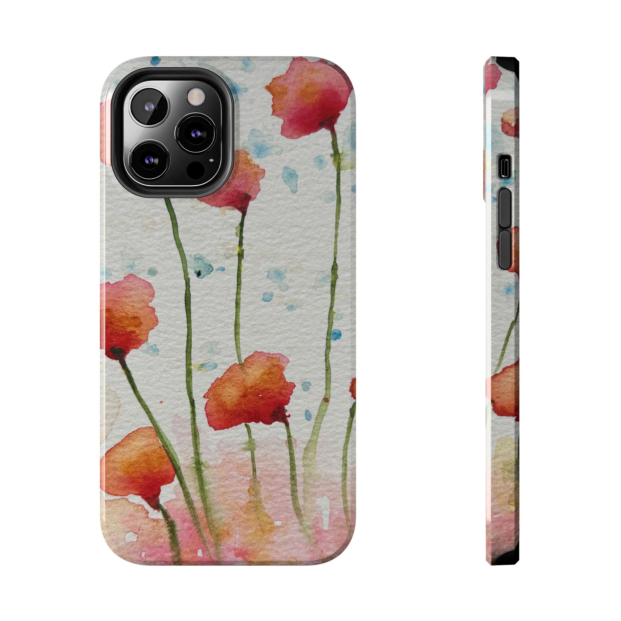 Tough Phone Case - All iPhones and Samsung Galaxys - Exciting Abstract Design #94 Poppies Galore