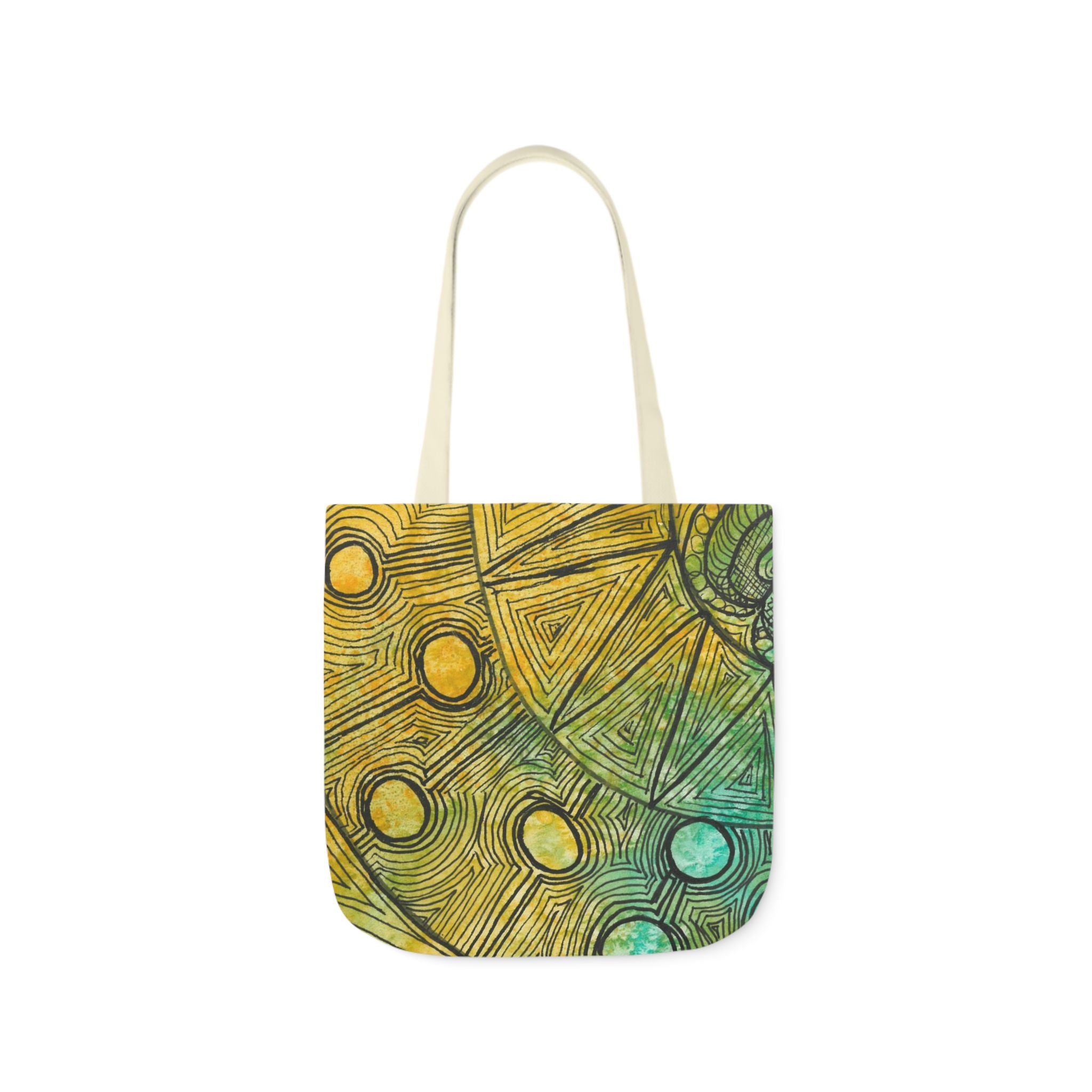 Canvas Tote Bags, Colourful Abstract Designs, 5-Color Straps, 3 Sizes.  For Family and friends or a Special Gift #27 Come What May