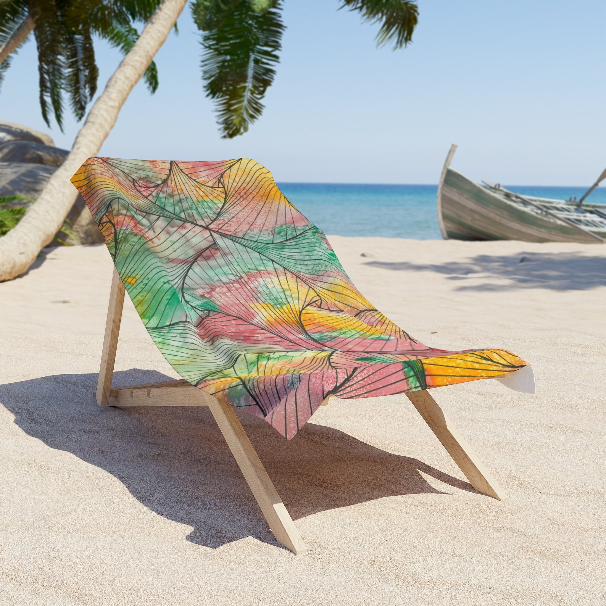 Colourful Abstract Beach Towels, Cotton Loop backing for Durability, 2 Sizes.  For Family and friends or a Special Gift #70 Whats It All About Alfie