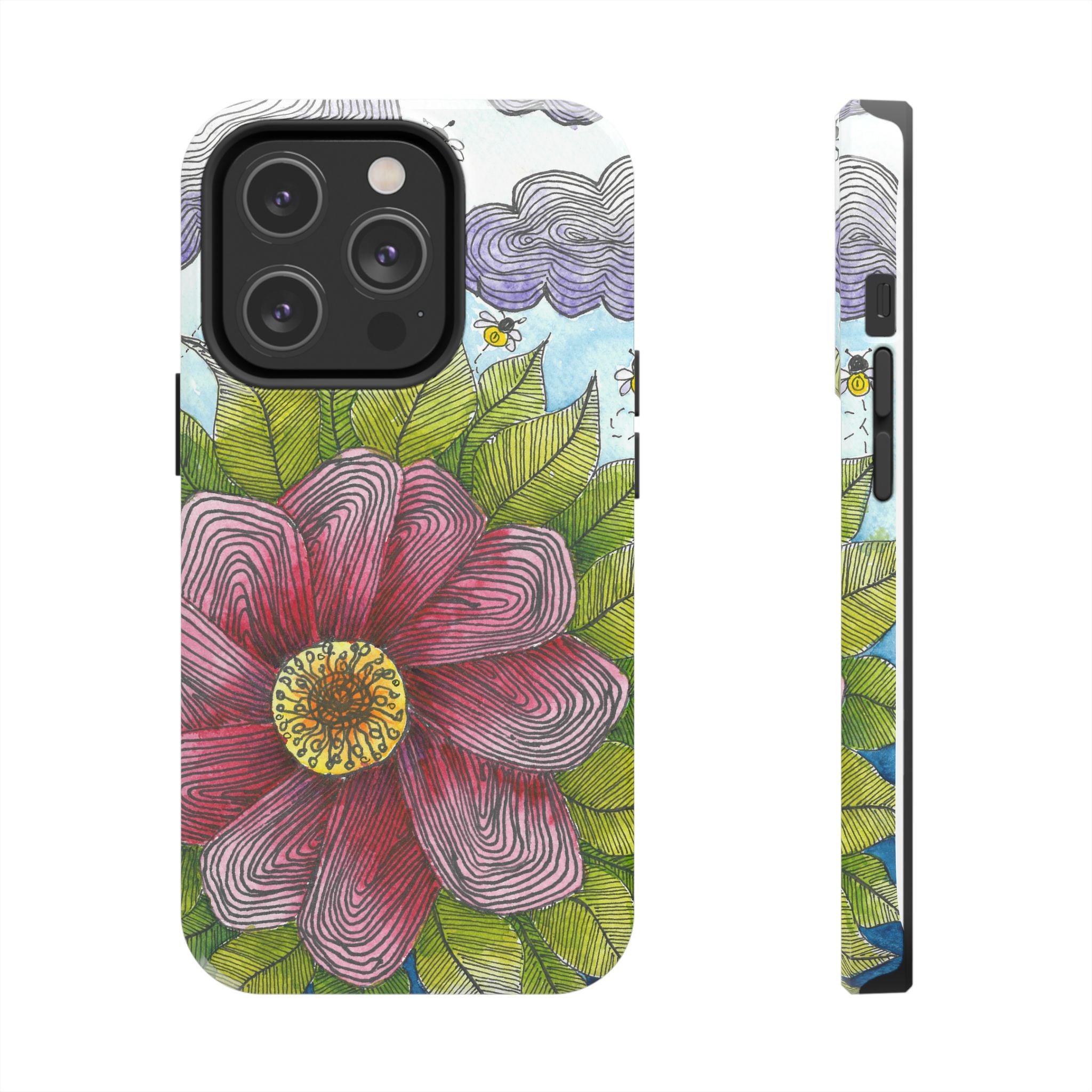 Tough Phone Case - All iPhones and Samsung Galaxys - Exciting Abstract Design  #4 Bloom'n