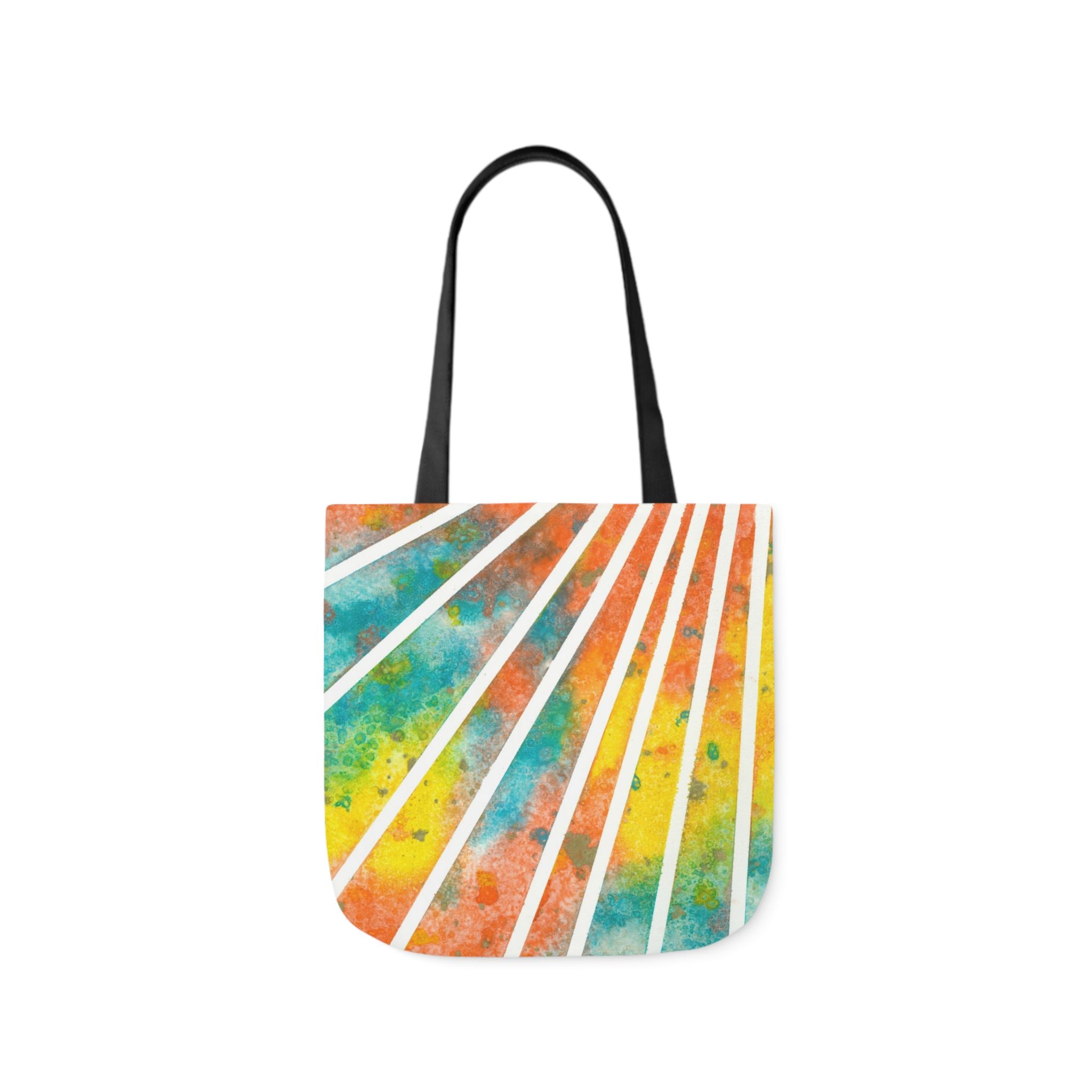 Canvas Tote Bags, Colourful Abstract Designs, 5-Color Straps, 3 Sizes.  For Family and friends or a Special Gift #101 Your Energy Radiates