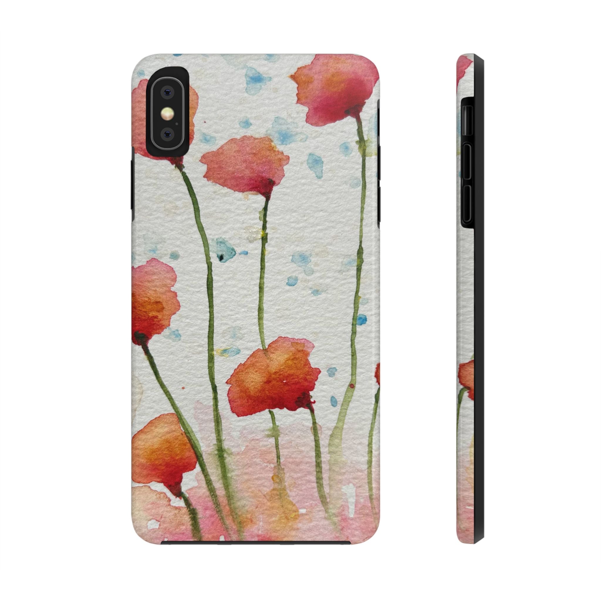 Tough Phone Case - All iPhones and Samsung Galaxys - Exciting Abstract Design #94 Poppies Galore