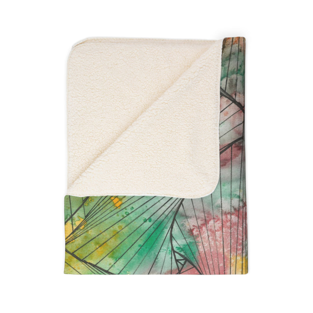 Fleece Throw Blanket, Textured Sherpa Underside, Hemmed, 2 Sizes. Colourful Abstract Design. Perfect for Bedroom, Living Room, or Special Gift #70 Whats It All About Alfie