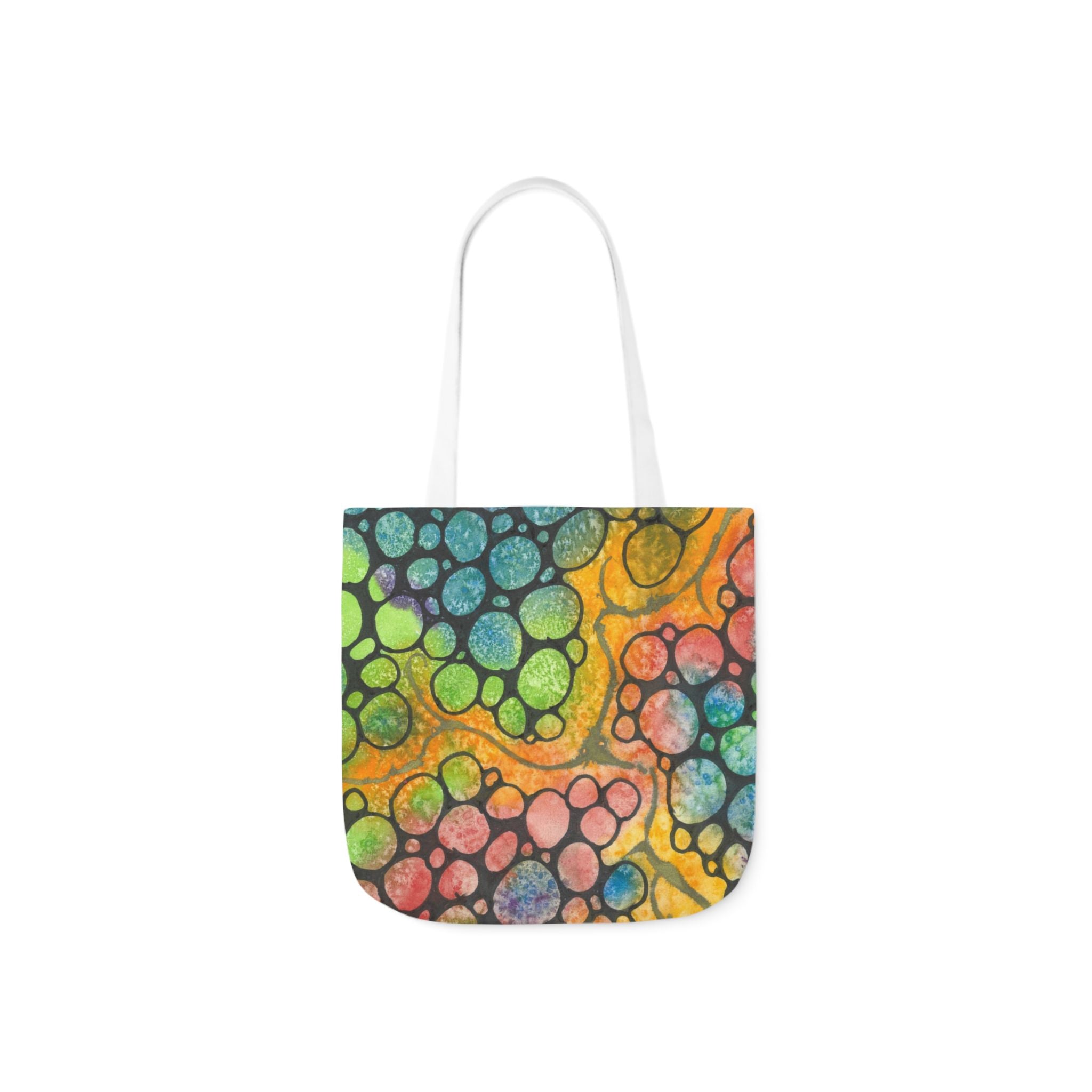 Canvas Tote Bags, Colourful Abstract Designs, 5-Color Straps, 3 Sizes.  For Family and friends or a Special Gift #77 River Of Dreams