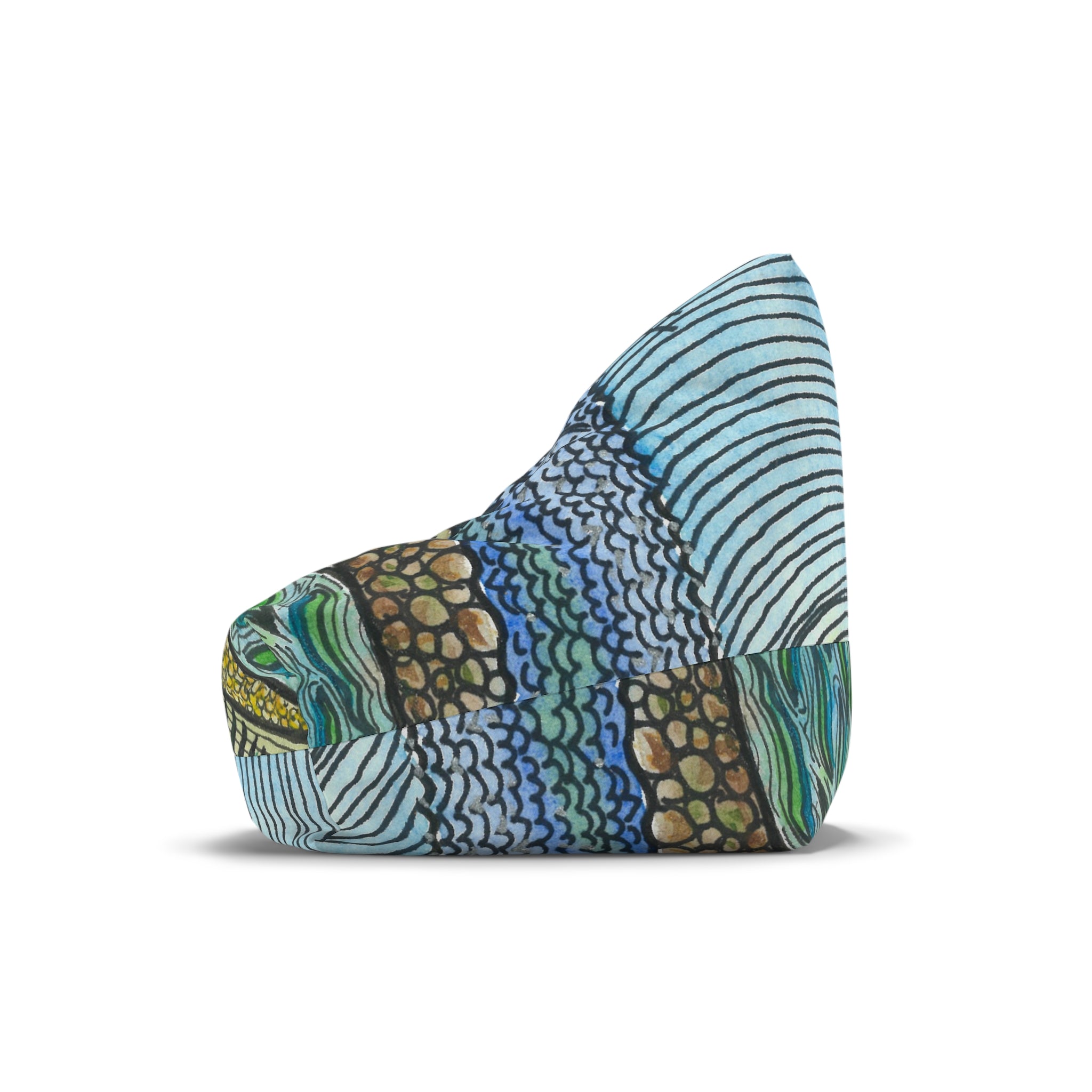 Bean Bag Chair Covers For Indoor & Outdoor Spaces - 2 Sizes - Exciting Abstract Design #47 Cottesloe