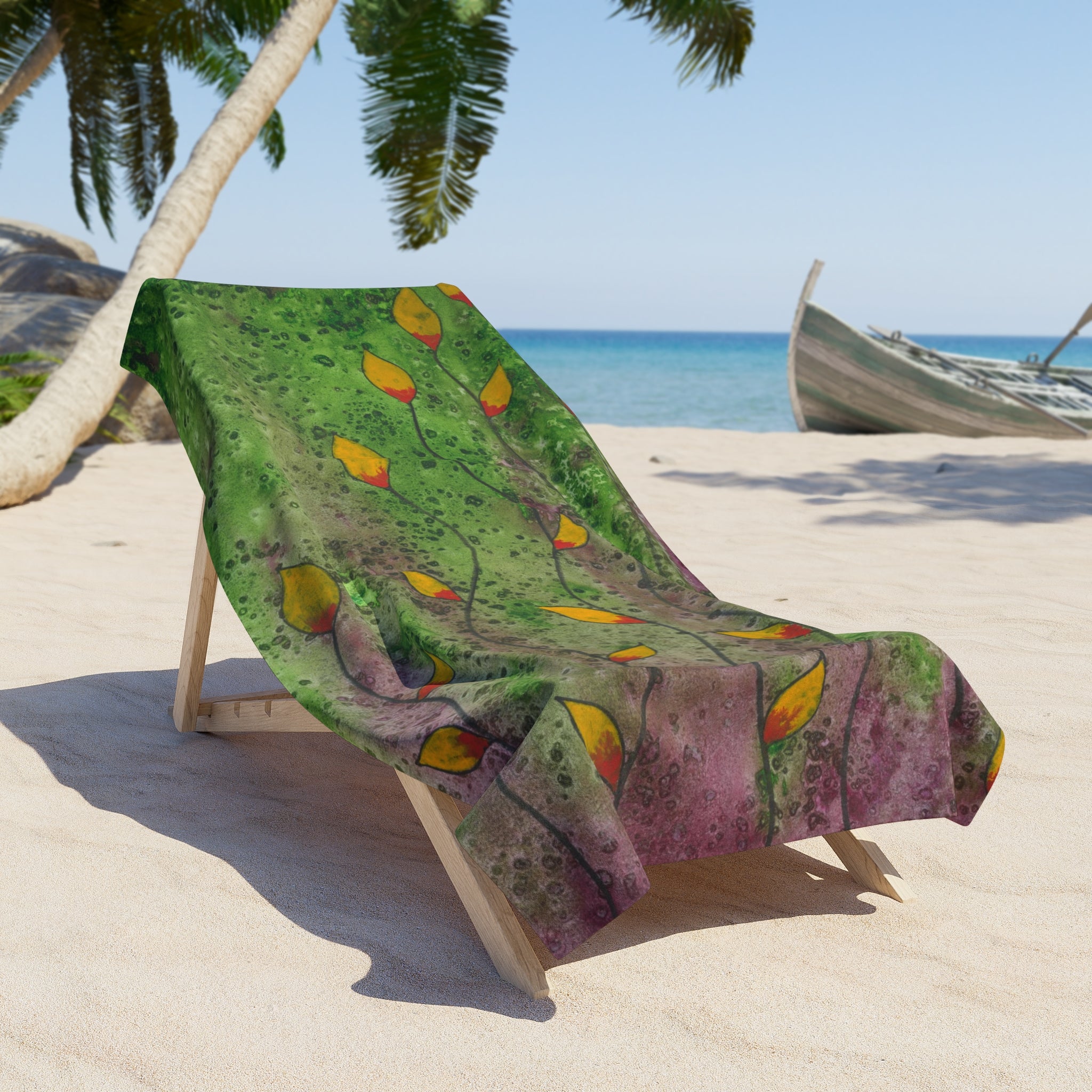Colourful Abstract Beach Towels, Cotton Loop backing for Durability, 2 Sizes.  For Family and friends or a Special Gift #98 HOPE