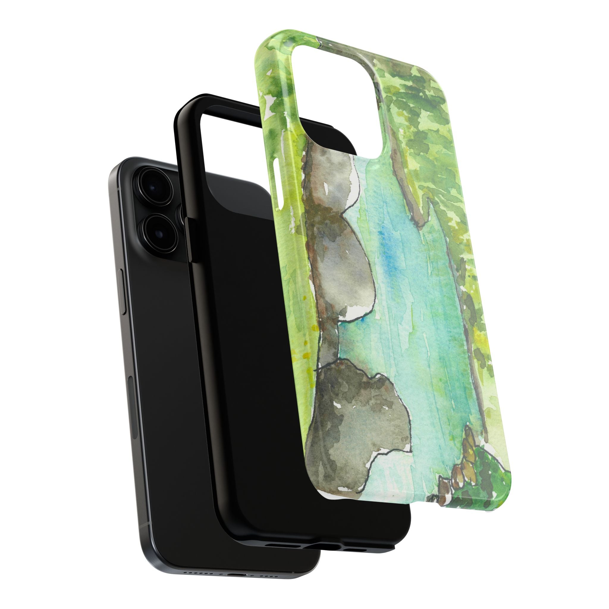 Tough Phone Case - All iPhones and Samsung Galaxys - Exciting Abstract Design #88 Tara River - Montenegro
