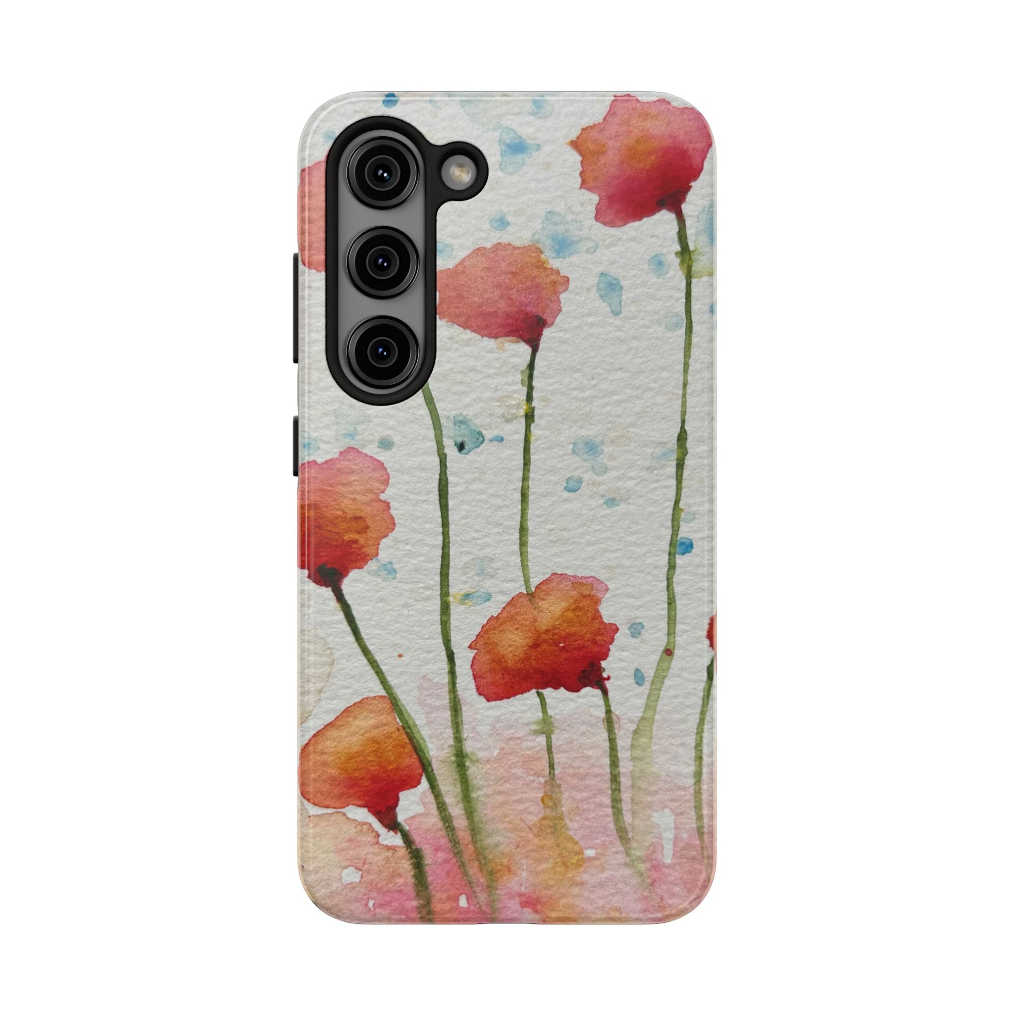 Tough Phone Case - All iPhones and Samsung Galaxys - Exciting Abstract Design #94 Poppies Galore