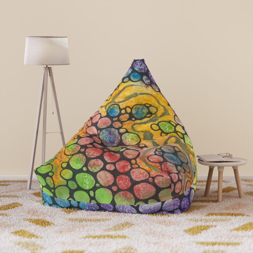 Bean Bag Chair Covers For Indoor & Outdoor - 2 Sizes - Exciting Abstract Design #77 River Of Dreams