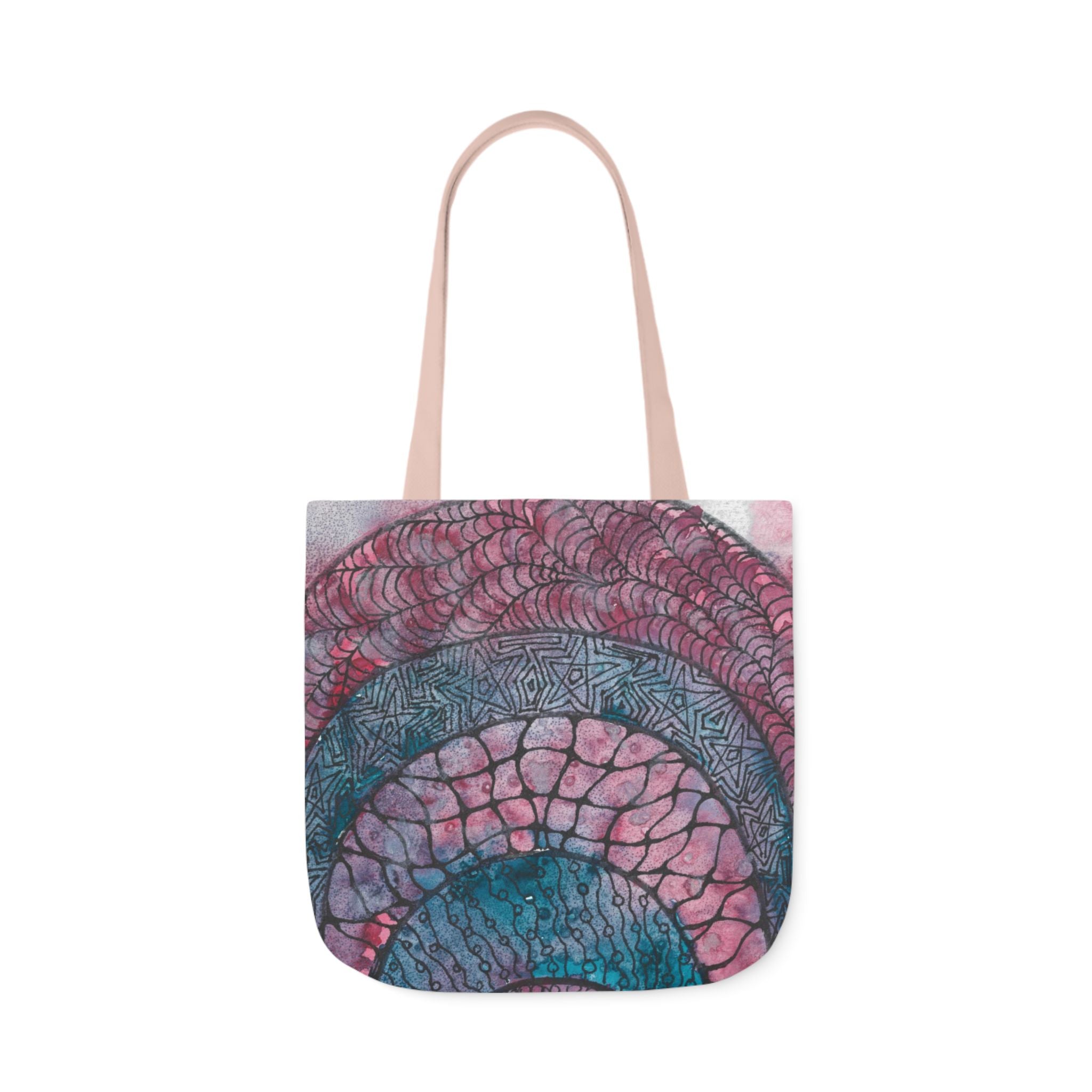 Canvas Tote Bags, Colourful Abstract Designs, 5-Color Straps, 3 Sizes.  For Family and friends or a Special Gift #92 The Goddess Lives