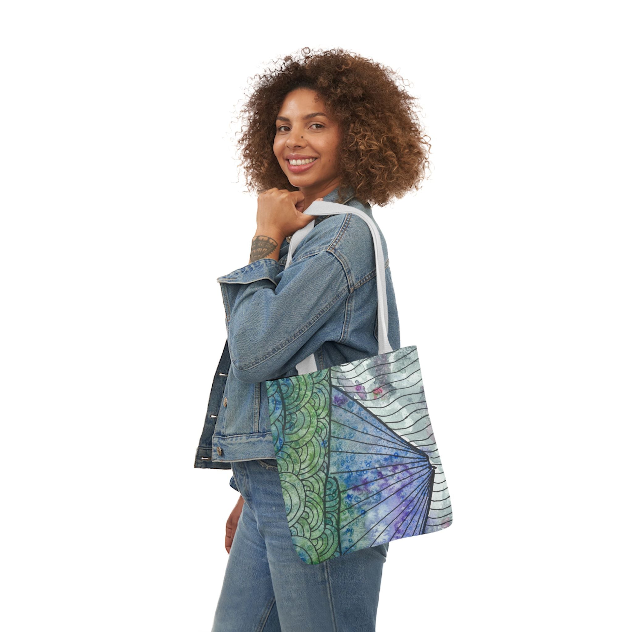 Canvas Tote Bags, Colourful Abstract Designs, 5-Color Straps, 3 Sizes.  For Family and friends or a Special Gift #90 Rtanj Pyramid