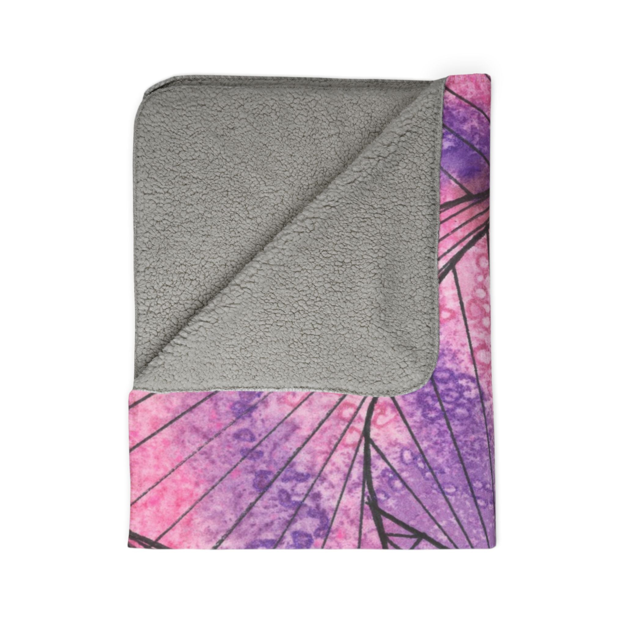 Fleece Throw Blanket, Textured Sherpa Underside, Hemmed, 2 Sizes. Colourful Abstract Design. Perfect for Bedroom, Living Room, or Special Gift #34 There's Always Hope