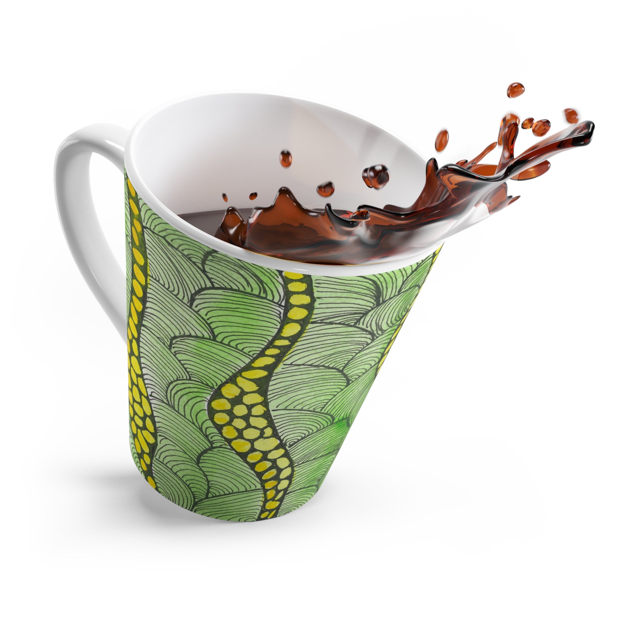 Coffee Mugs and Cups. Colourful Abstract Designs. Perfect for Home, Office or Special Gift #13 Watcha Thinking