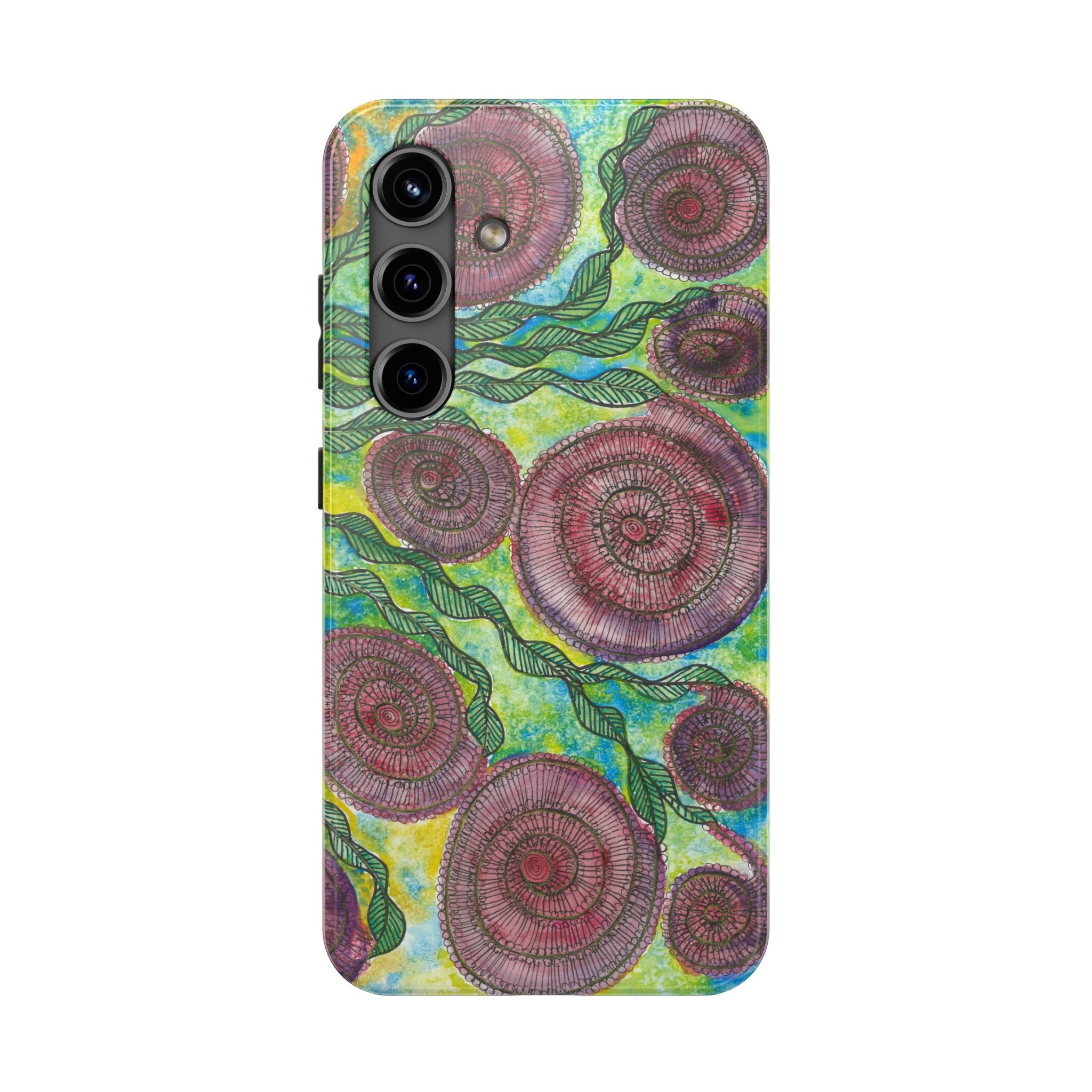 Tough Phone Case - All iPhones and Samsung Galaxys - Exciting Abstract Design #35 Beetroot To Yourself