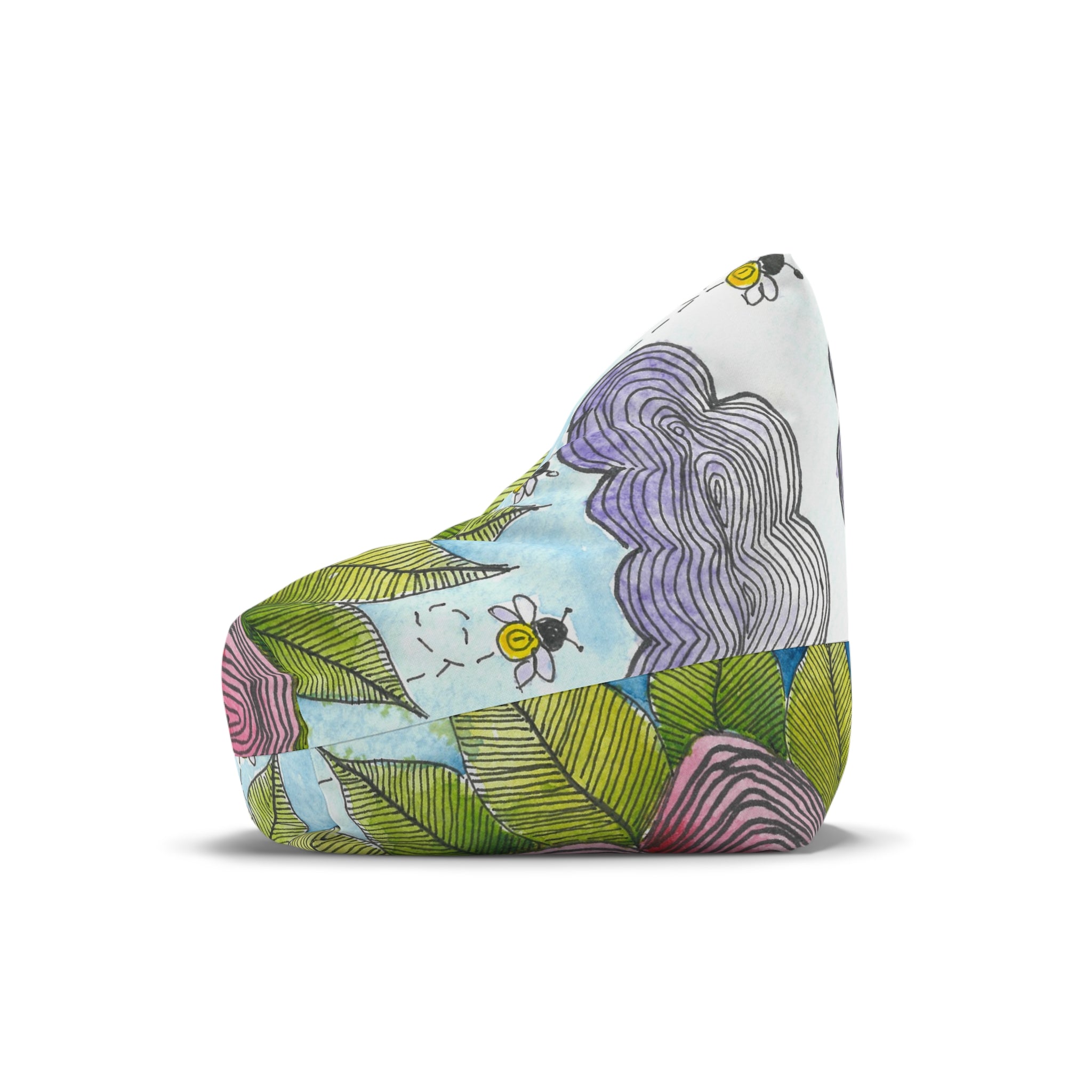 Bean Bag Chair Covers For Indoor & Outdoor - 2 Sizes - Exciting Abstract Design #4 Bloom'n