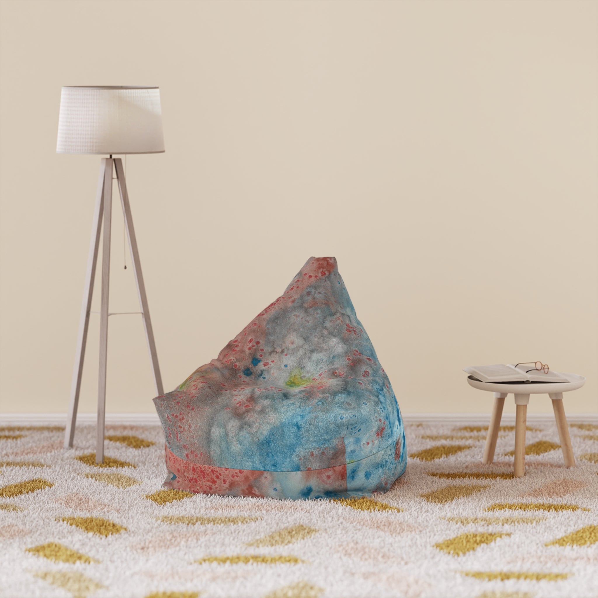 Bean Bag Chair Covers For Indoor & Outdoor - 2 Sizes - Exciting Abstract Design #53 The Reef