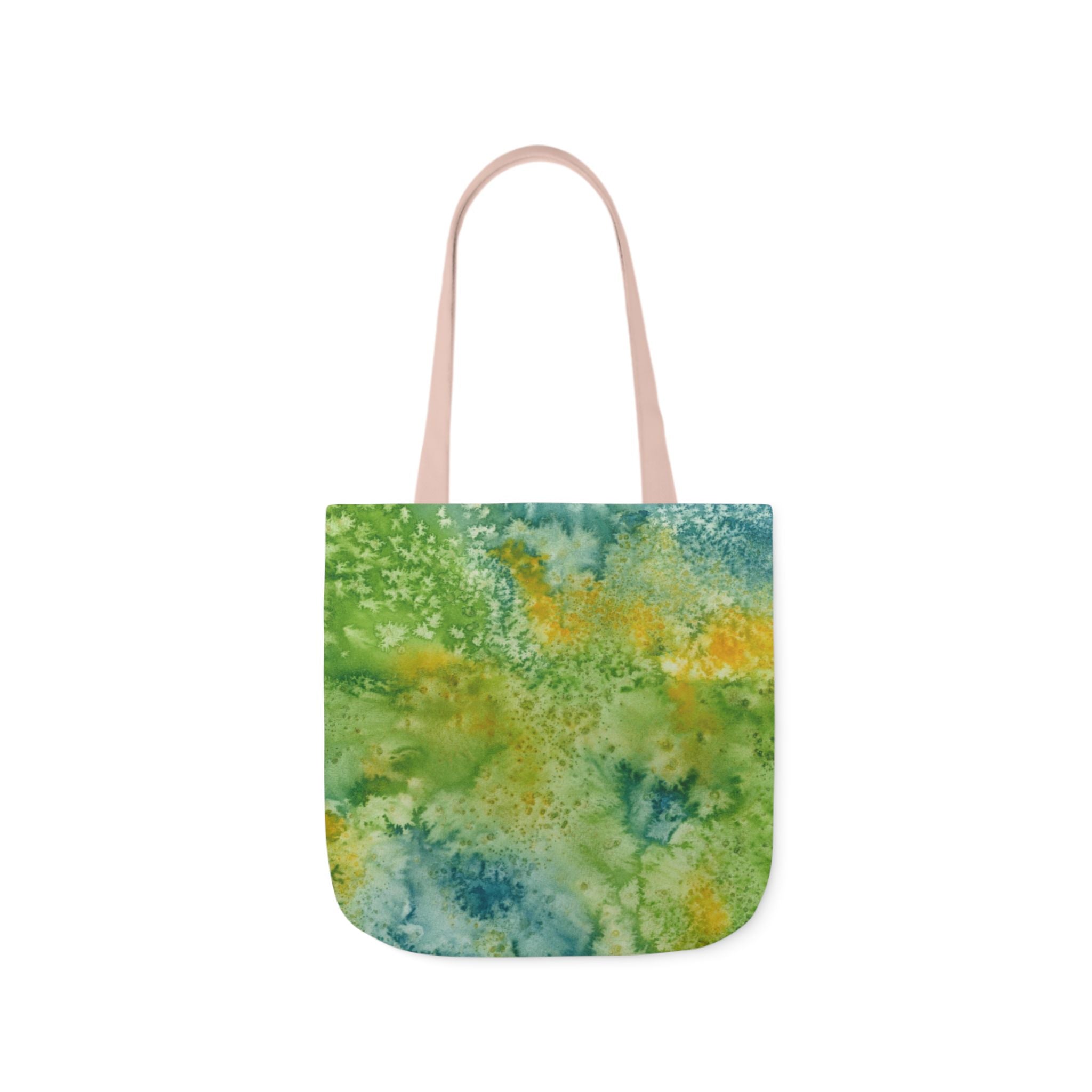 Canvas Tote Bags, Colourful Abstract Designs, 5-Color Straps, 3 Sizes.  For Family and friends or a Special Gift #52 View From Above