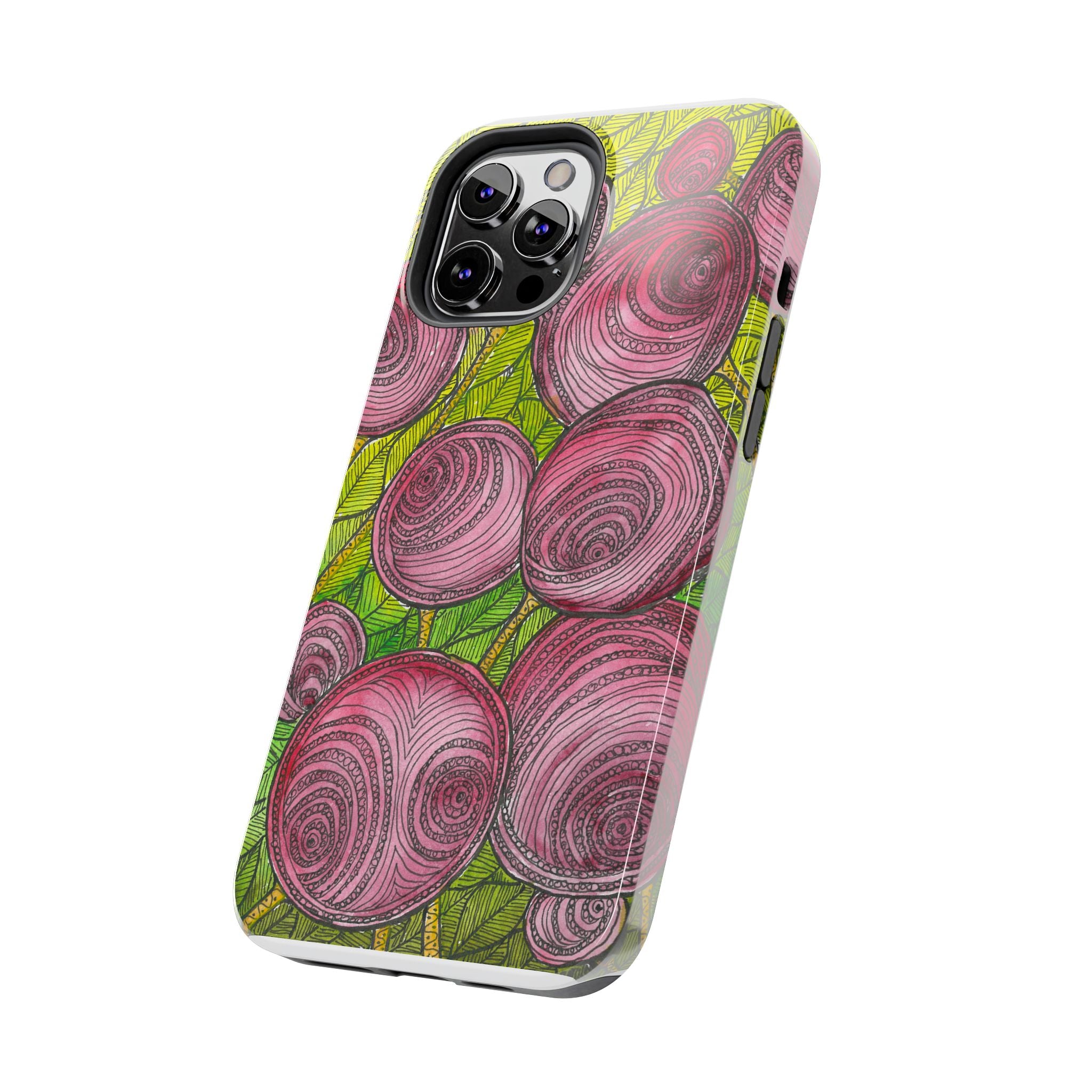 Tough Phone Case - All iPhones and Samsung Galaxys - Exciting Abstract Design #9 Spaced Blossoms