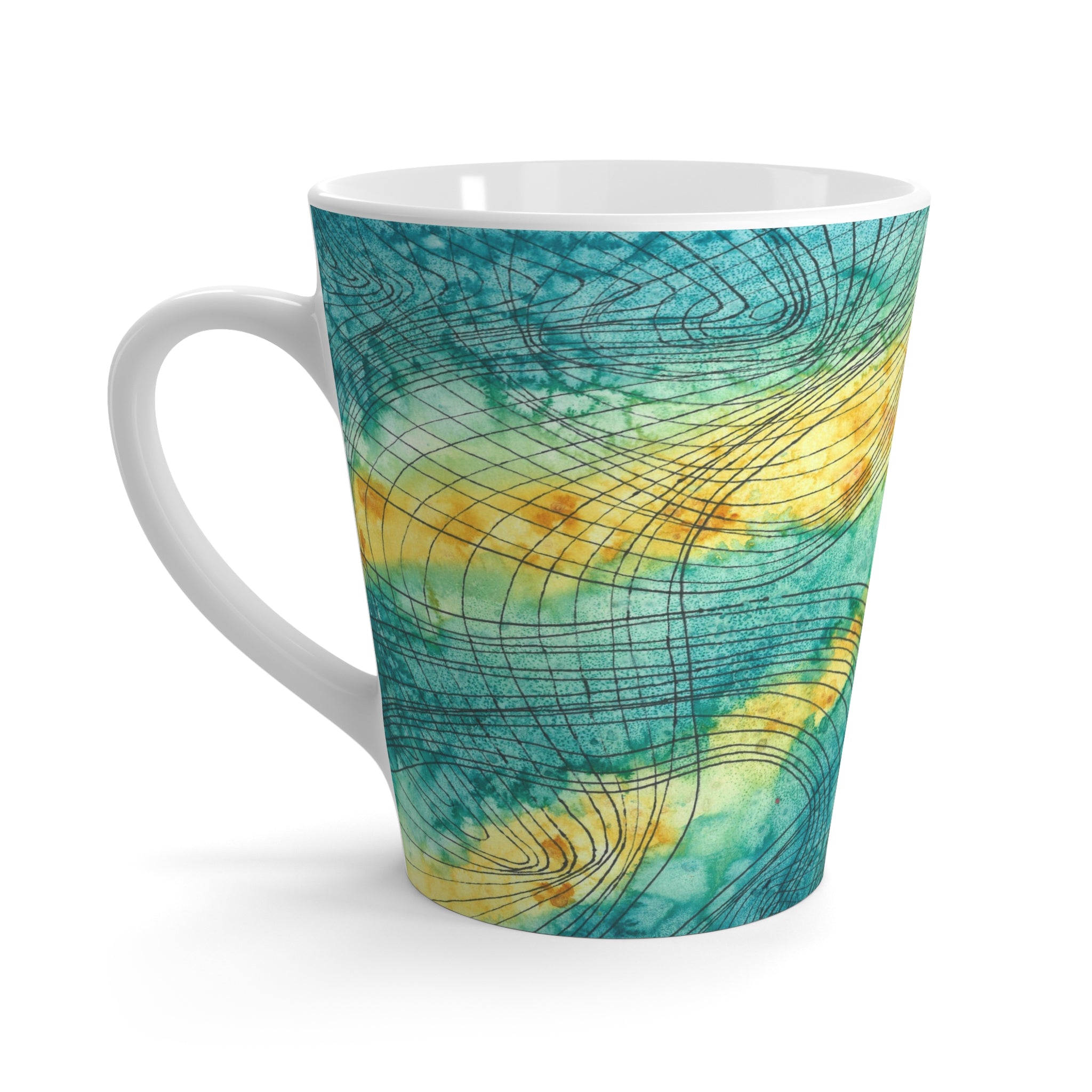 Coffee Mugs and Cups. Colourful Abstract Designs. Perfect for Home, Office or Special Gift #81 The Only Way Is Up