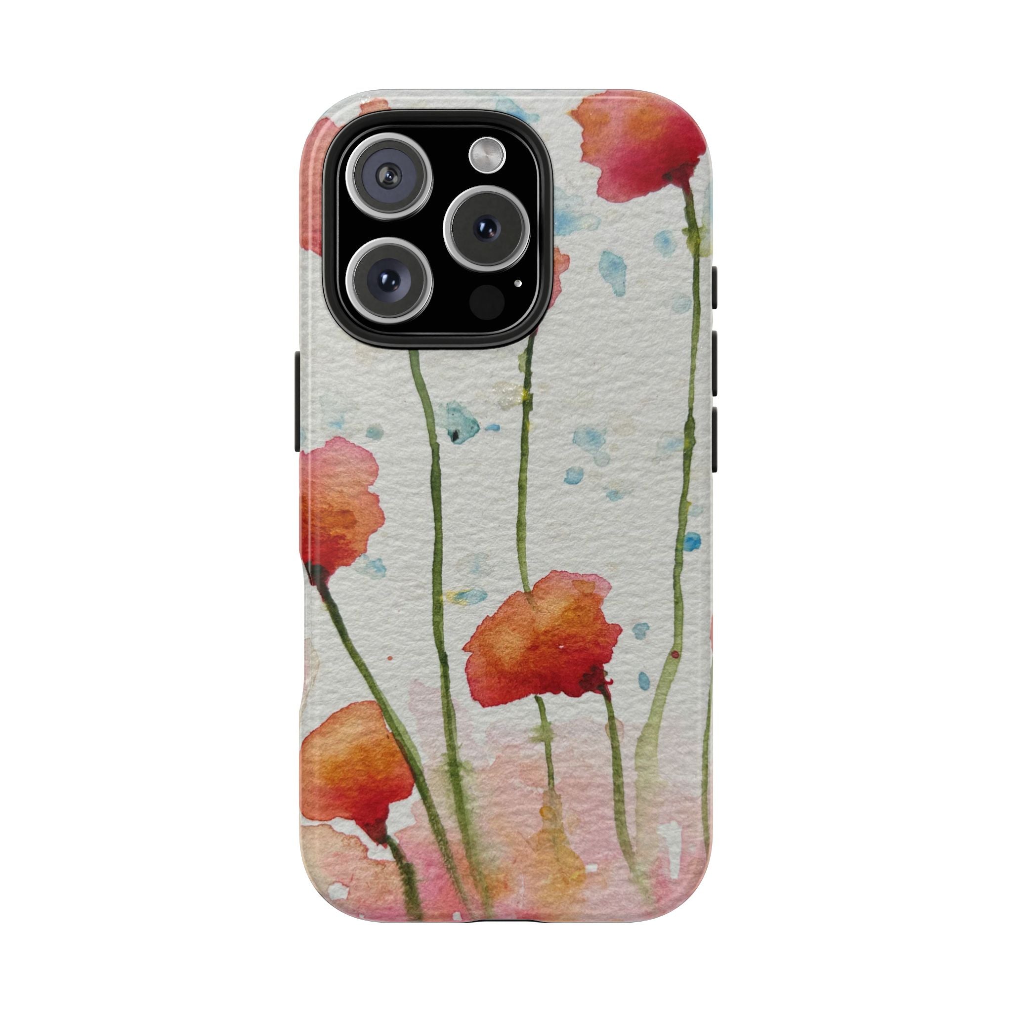 Tough Phone Case - All iPhones and Samsung Galaxys - Exciting Abstract Design #94 Poppies Galore
