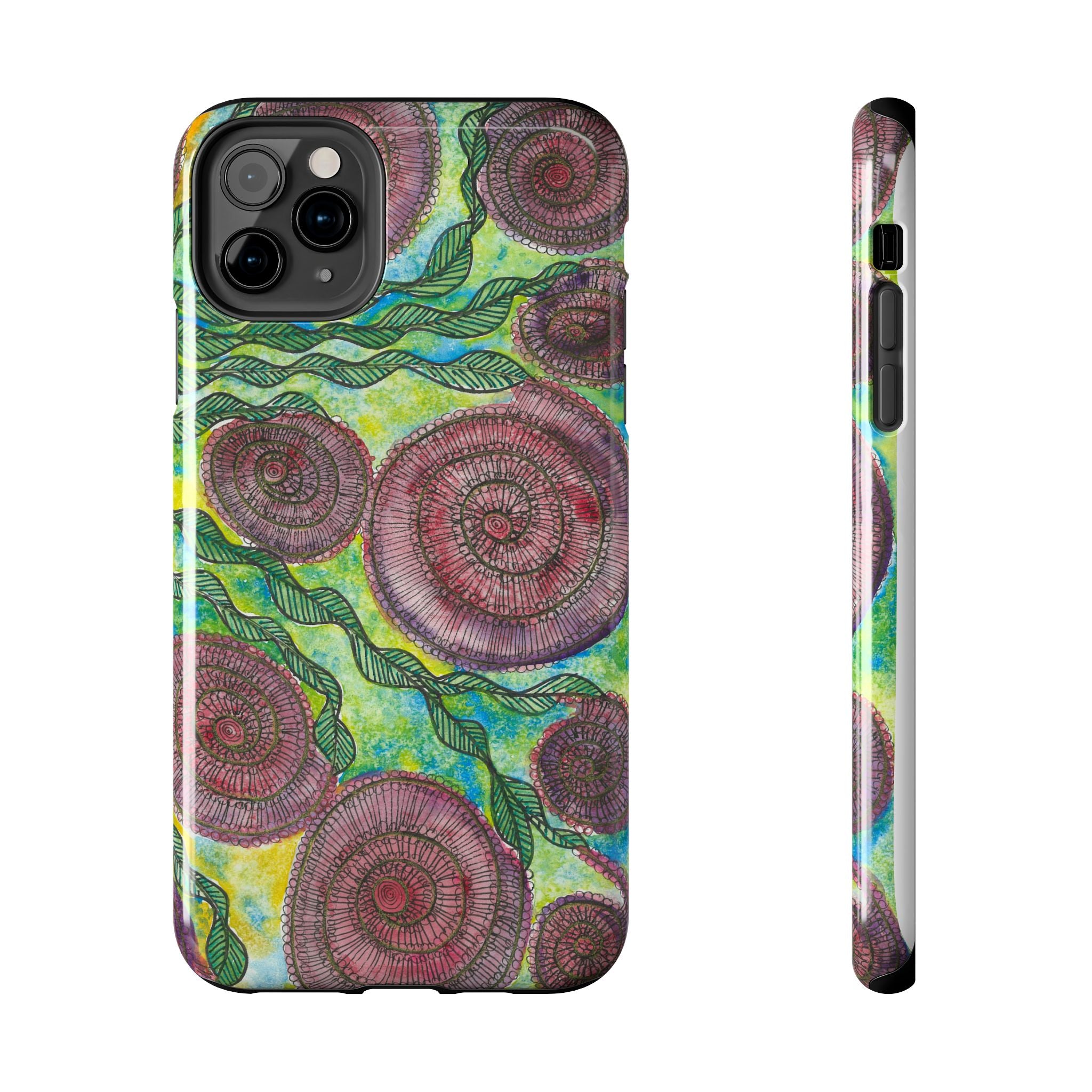 Tough Phone Case - All iPhones and Samsung Galaxys - Exciting Abstract Design #35 Beetroot To Yourself