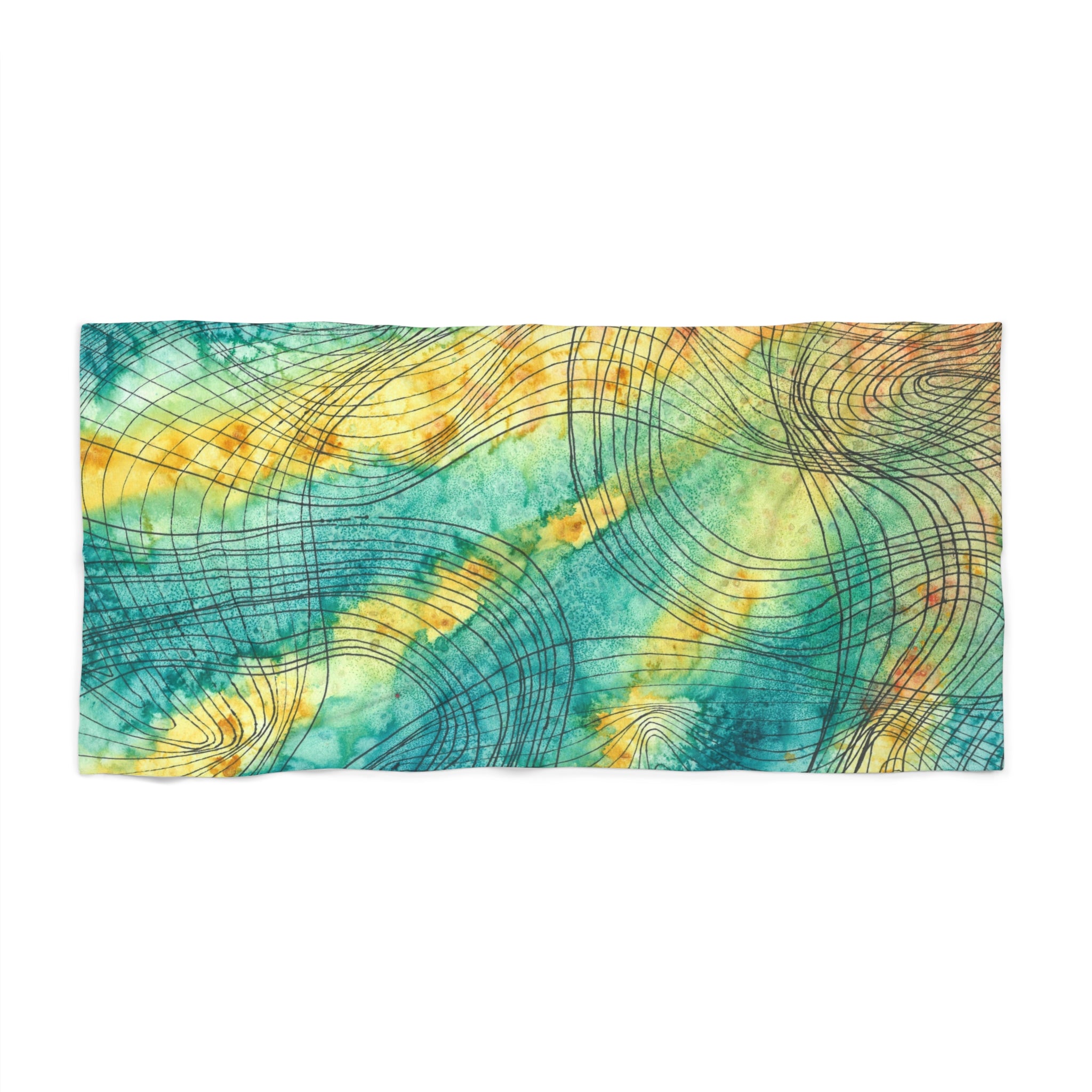 Colourful Abstract Beach Towels, Cotton Loop backing for Durability, 2 Sizes.  For Family and friends or a Special Gift #81 The Only Way Is Up