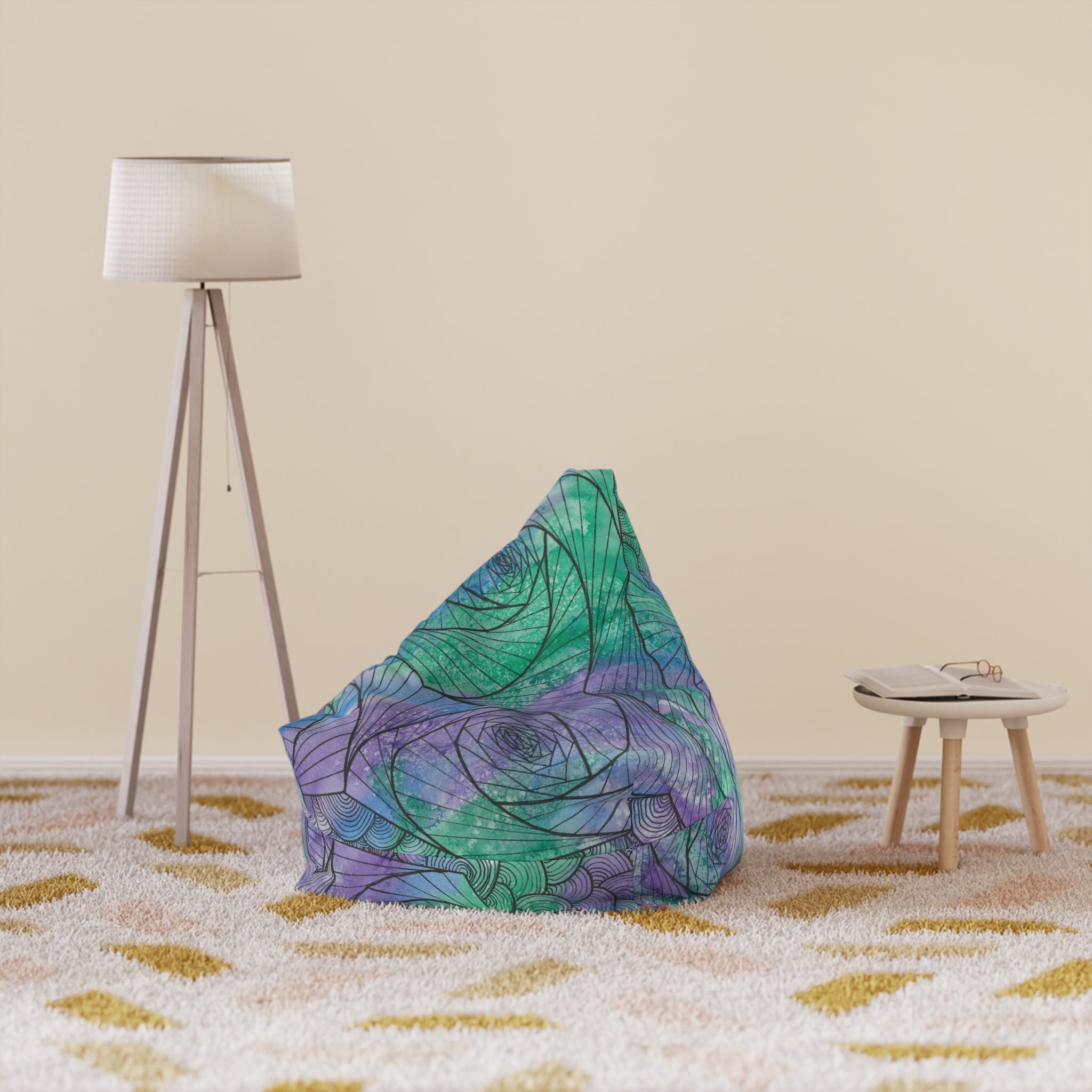 Bean Bag Chair Covers For Indoor & Outdoor - 2 Sizes - Exciting Abstract Design #50 If Not Now When?