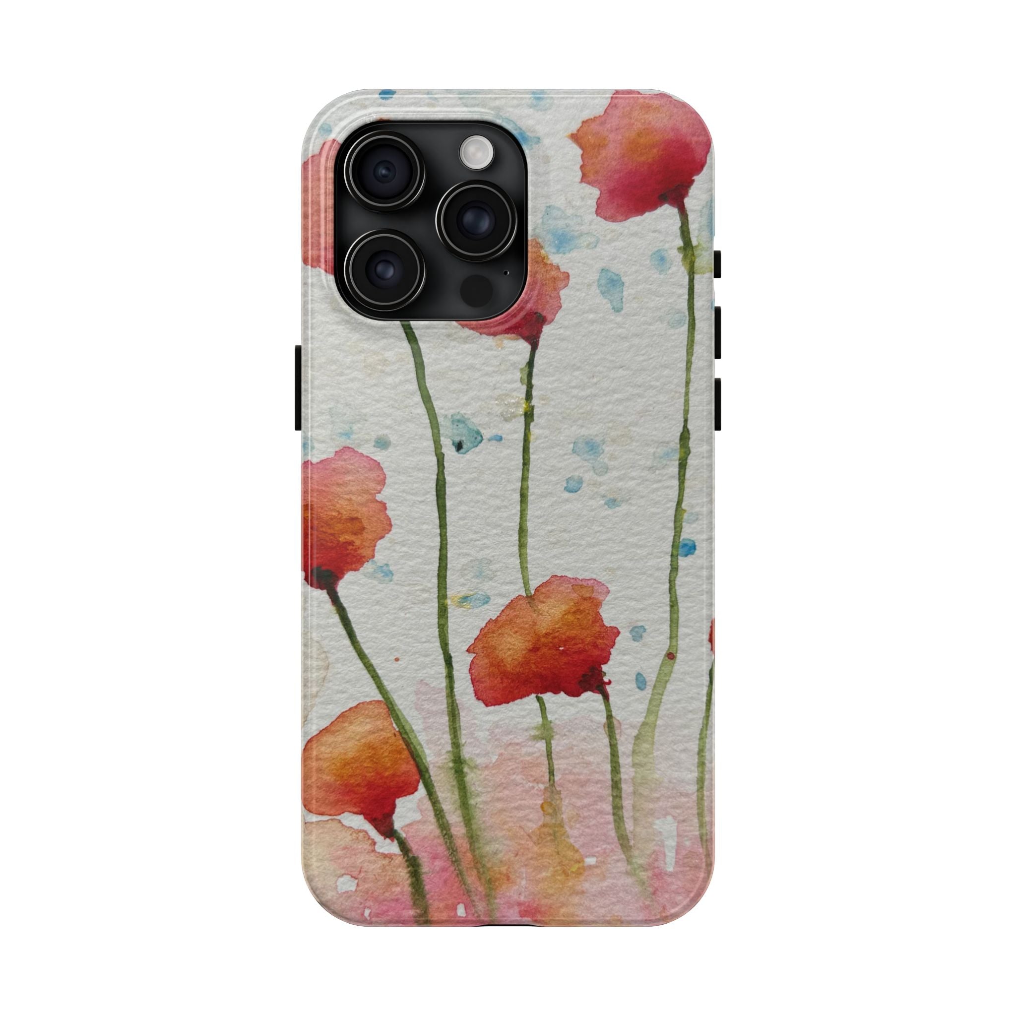 Tough Phone Case - All iPhones and Samsung Galaxys - Exciting Abstract Design #94 Poppies Galore