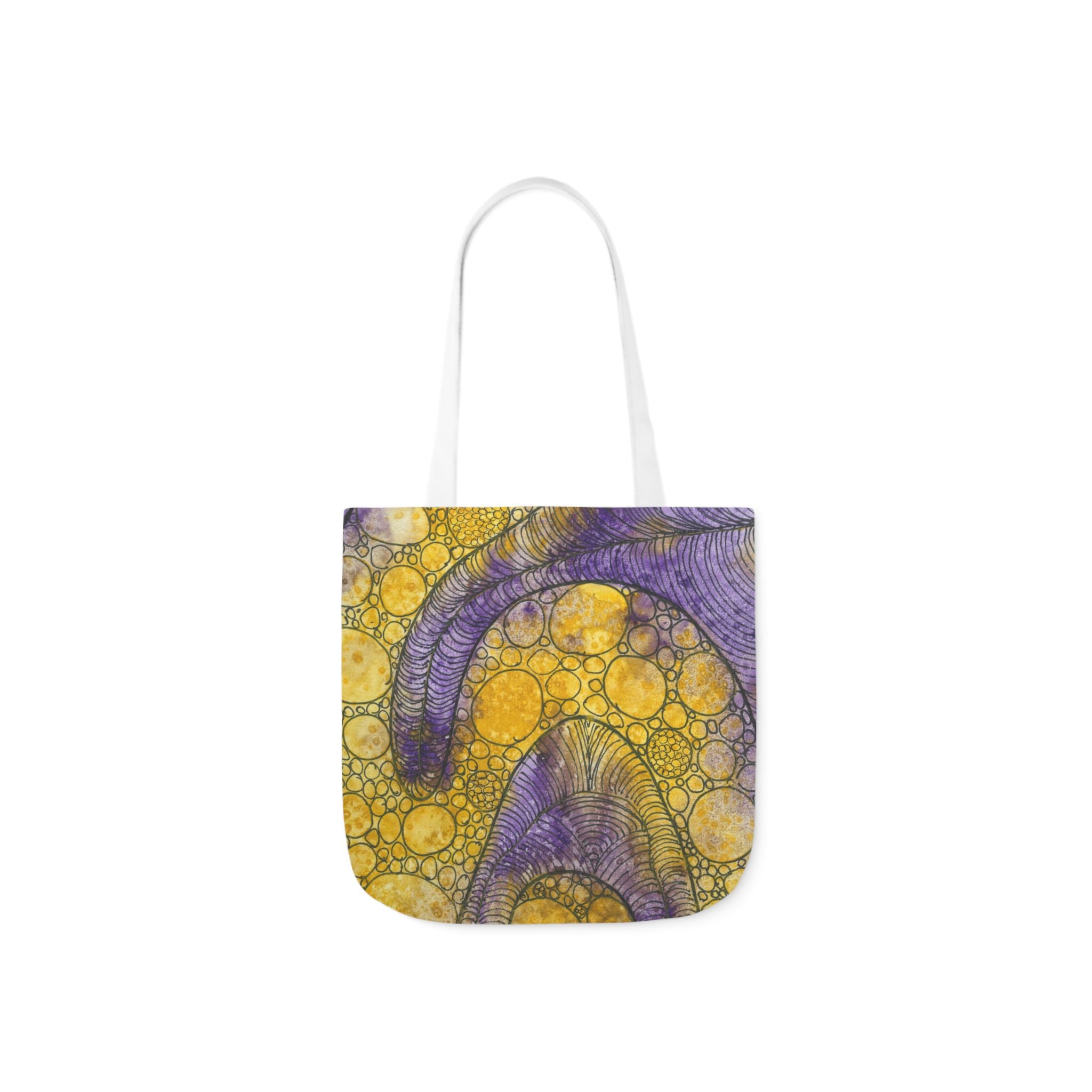 Canvas Tote Bags, Colourful Abstract Designs, 5-Color Straps, 3 Sizes.  For Family and friends or a Special Gift #64 Is Now A Good Time