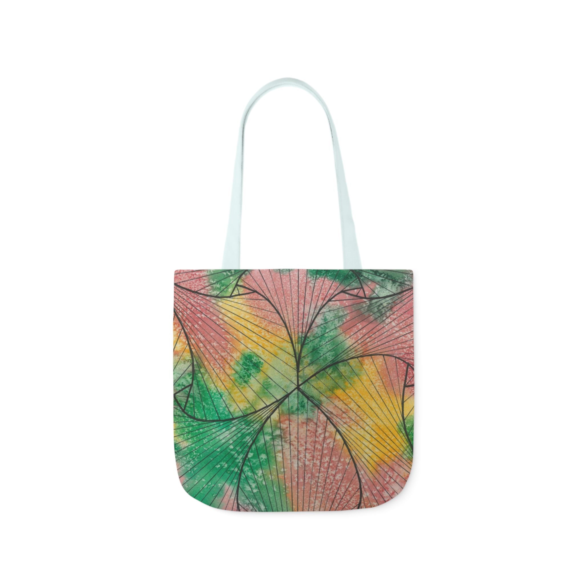 Canvas Tote Bags, Colourful Abstract Designs, 5-Color Straps, 3 Sizes.  For Family and friends or a Special Gift #49 Health and Wellbeing