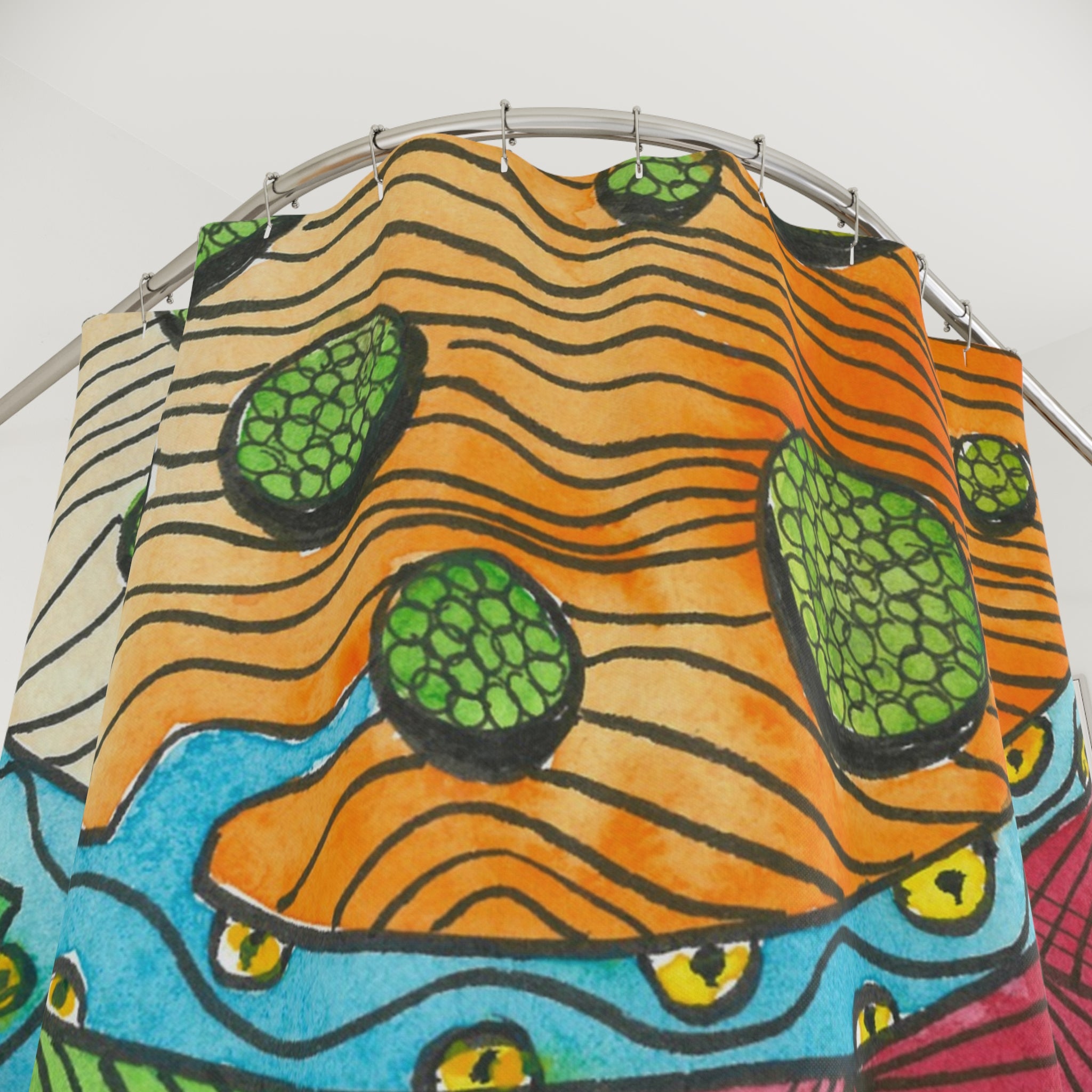 Beautiful Shower Curtains to Refresh Your Bathroom. Colourful Abstract Designs. Perfect For Your Bathroom or Special House-Warming Gift #11 Today's The Day
