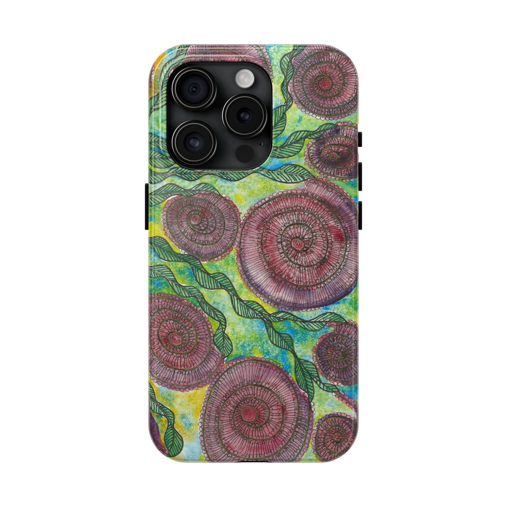 Tough Phone Case - All iPhones and Samsung Galaxys - Exciting Abstract Design #35 Beetroot To Yourself