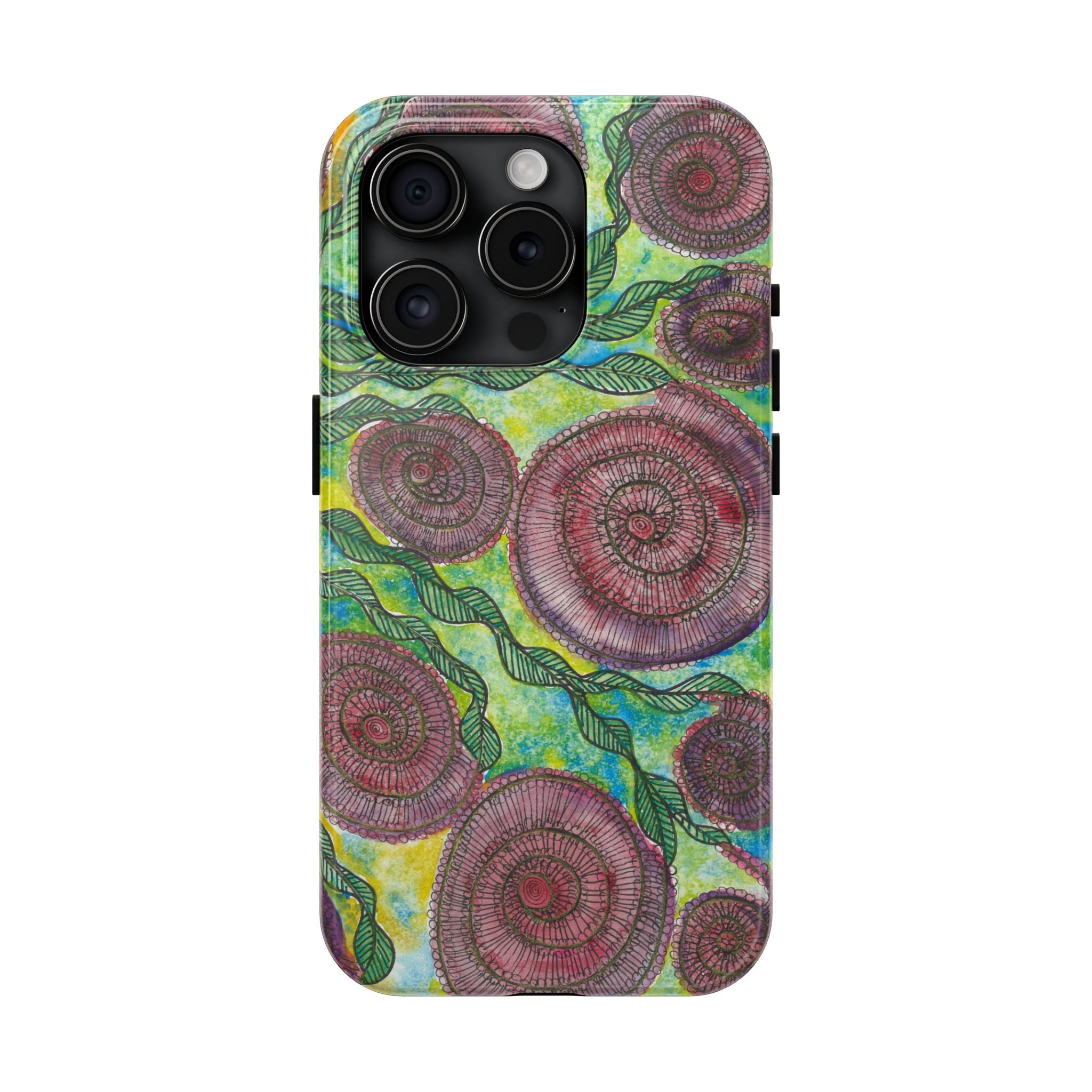 Tough Phone Case - All iPhones and Samsung Galaxys - Exciting Abstract Design #35 Beetroot To Yourself