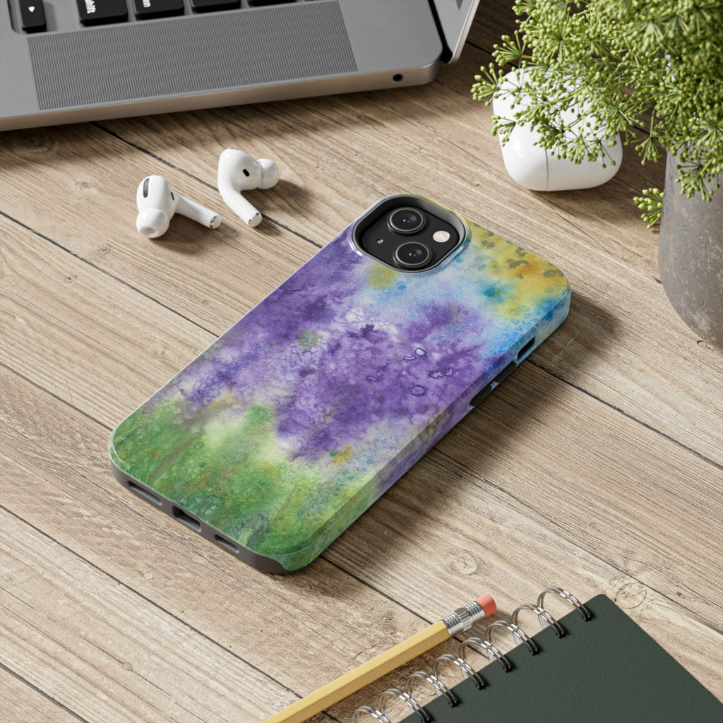 Tough Phone Case - All iPhones and Samsung Galaxys - Exciting Abstract Design #74 Lavender Fields