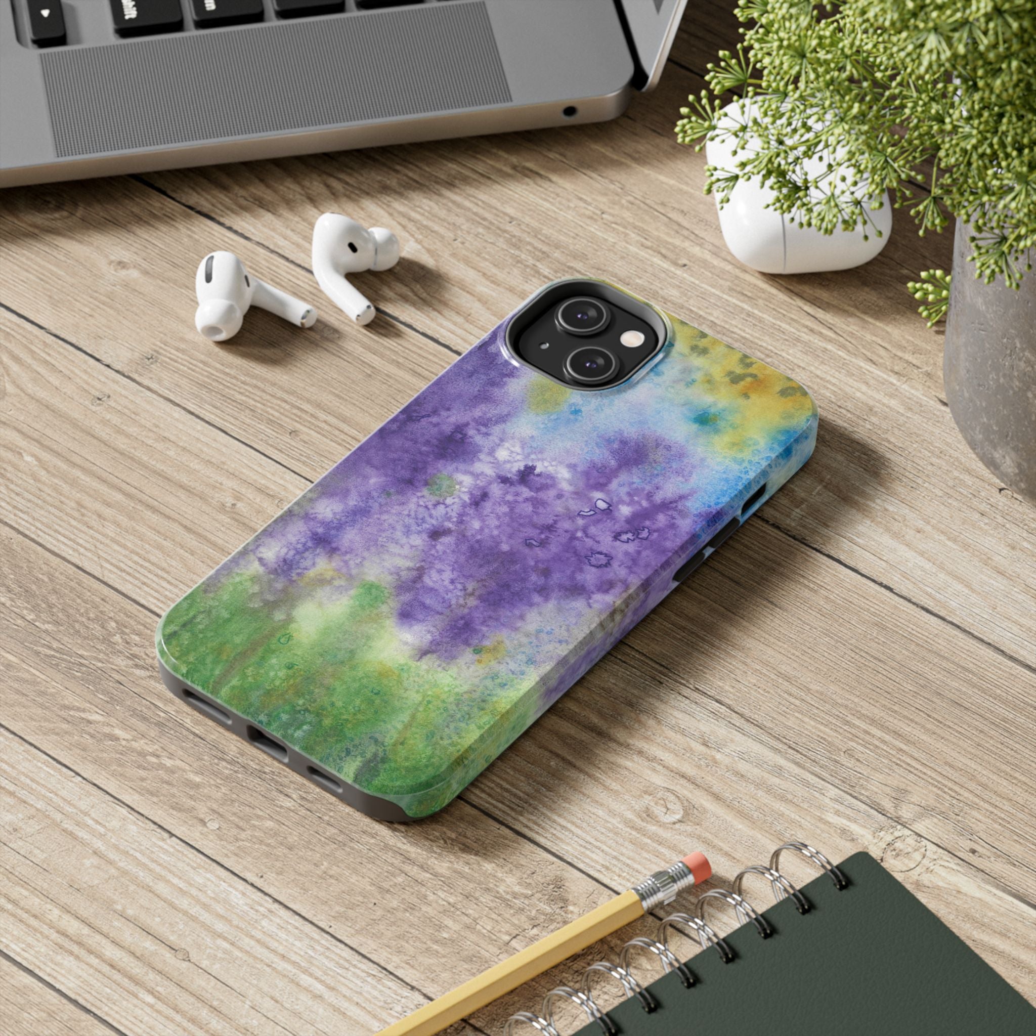 Tough Phone Case - All iPhones and Samsung Galaxys - Exciting Abstract Design #74 Lavender Fields
