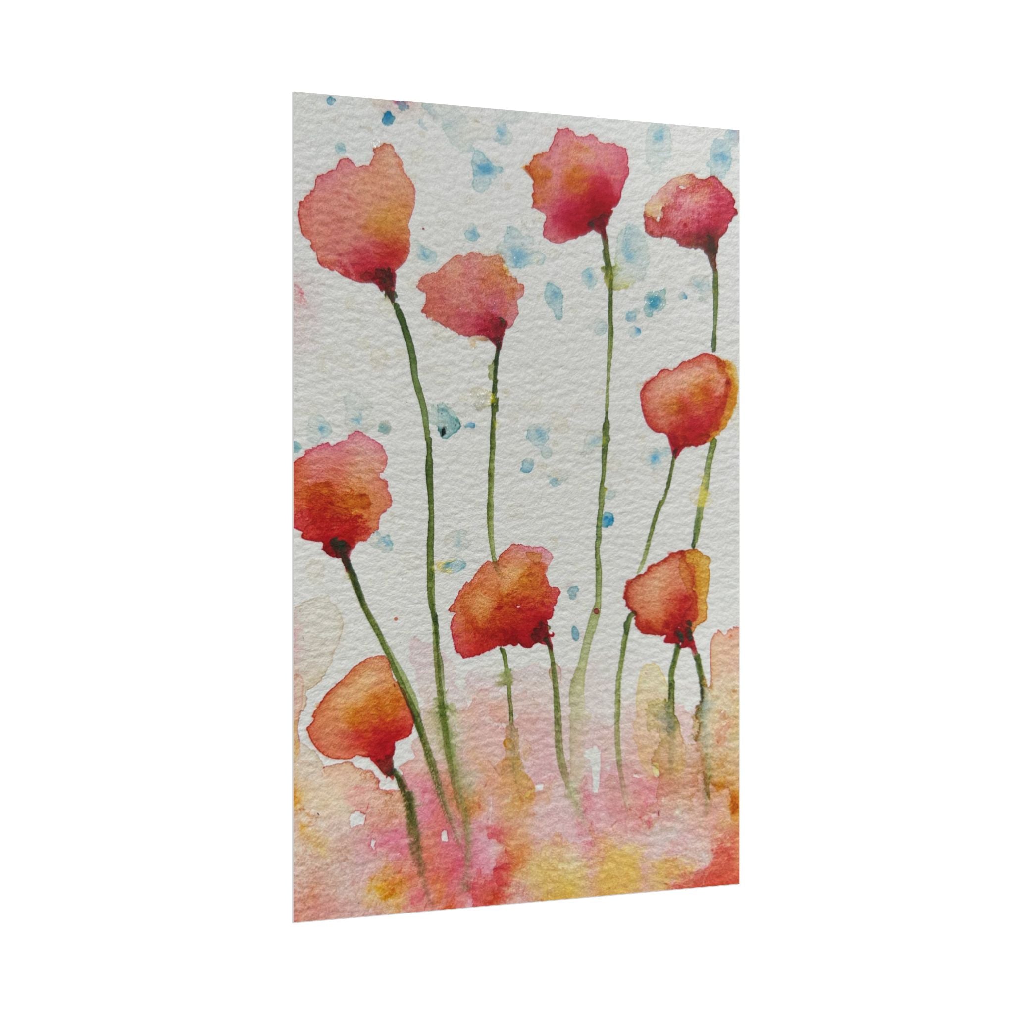Large Colourful Wall Art, Posters & Prints, For Office, Bedroom or Living Room, or Special Gift #94 Poppies Galore