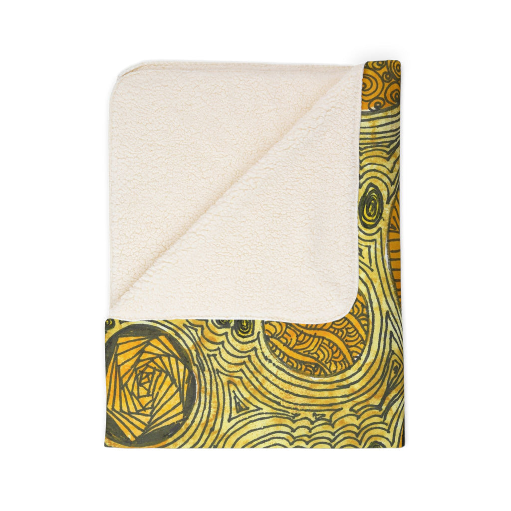 Fleece Throw Blanket, Textured Sherpa Underside, Hemmed, 2 Sizes. Colourful Abstract Design. Perfect for Bedroom, Living Room, or Special Gift #38 The Conversationalist