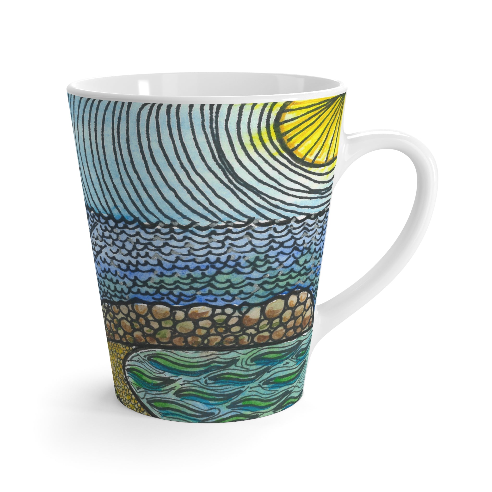 Coffee Mugs and Cups. Colourful Abstract Designs. Perfect for Home, Office or Special Gift #47 Cottesloe