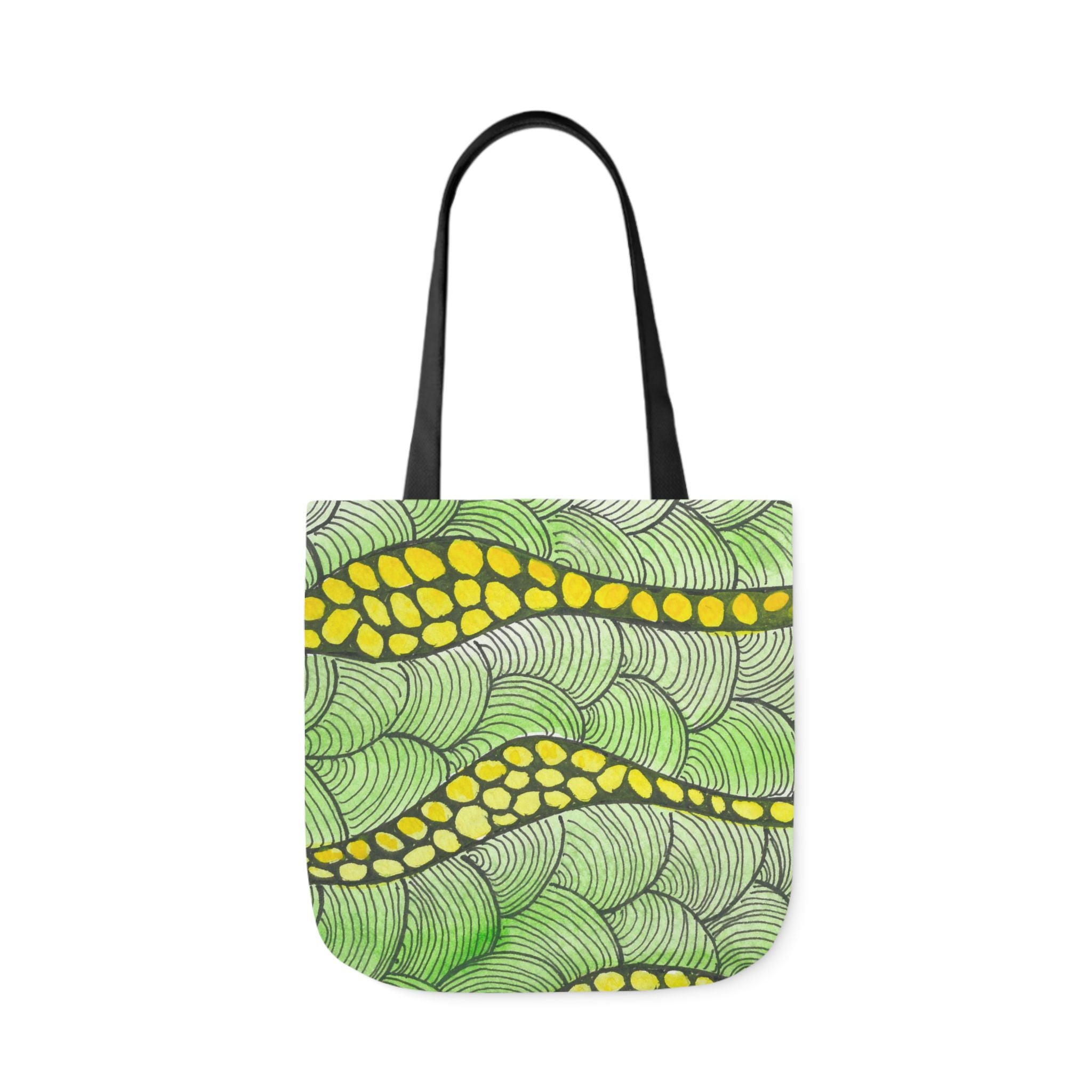 Canvas Tote Bags, Colourful Abstract Designs, 5-Color Straps, 3 Sizes.  For Family and friends or a Special Gift #13 Watcha Thinking