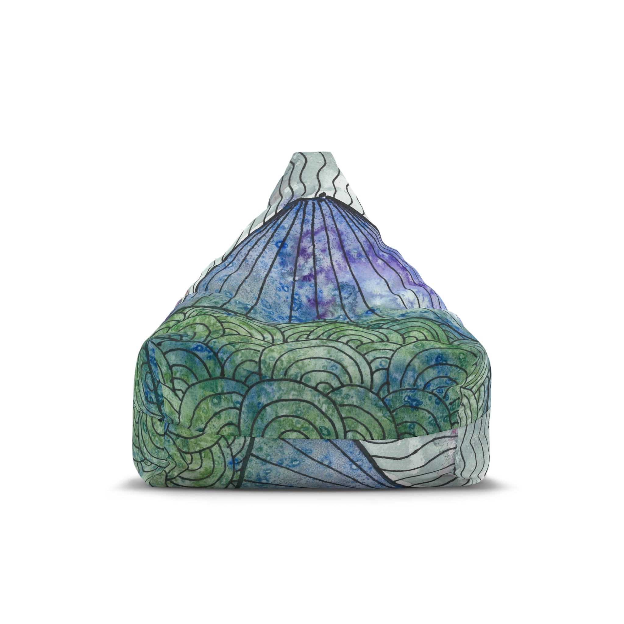 Bean Bag Chair Covers For Indoor & Outdoor - 2 Sizes - Exciting Abstract Design #90 Rtanj Pyramid