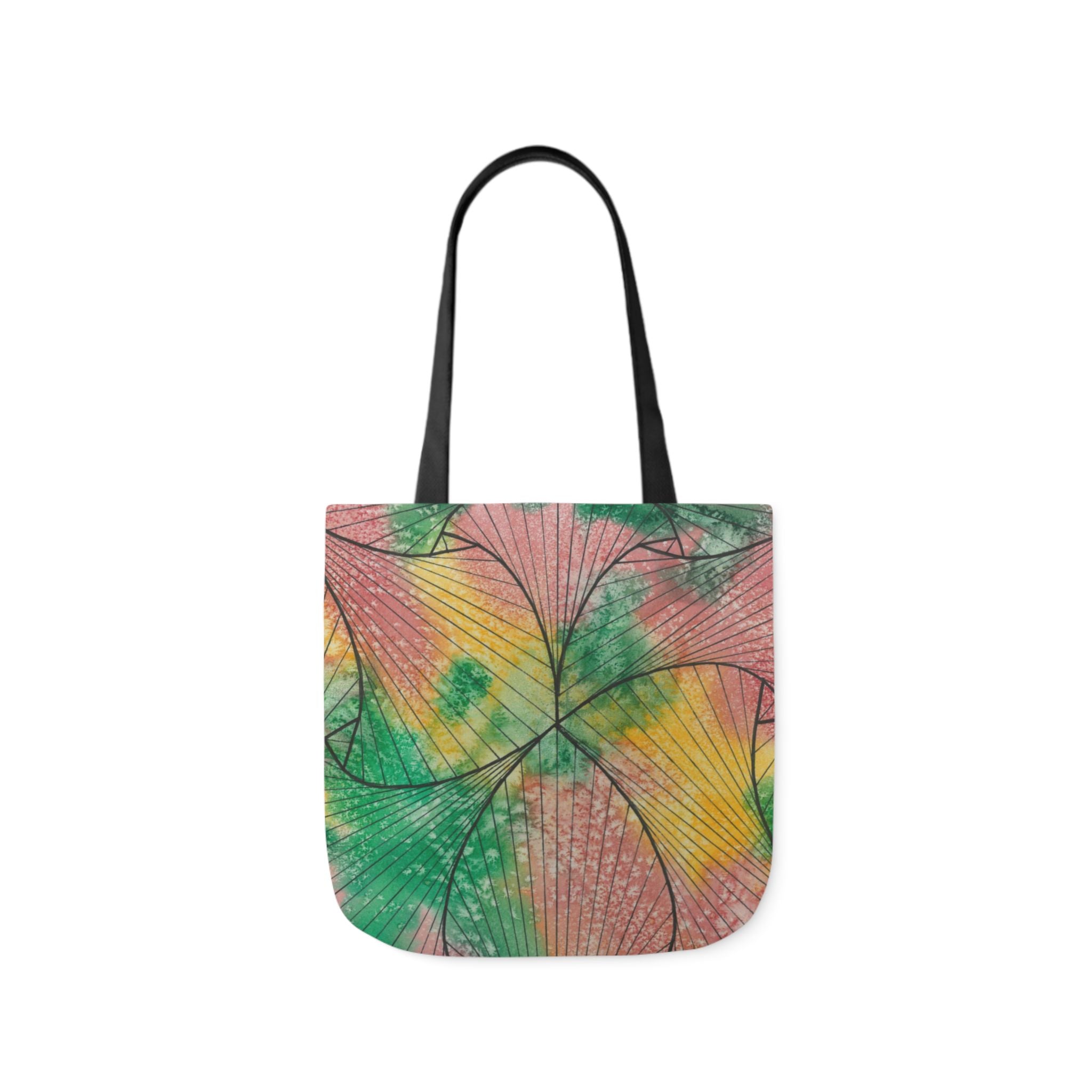 Canvas Tote Bags, Colourful Abstract Designs, 5-Color Straps, 3 Sizes.  For Family and friends or a Special Gift #49 Health and Wellbeing