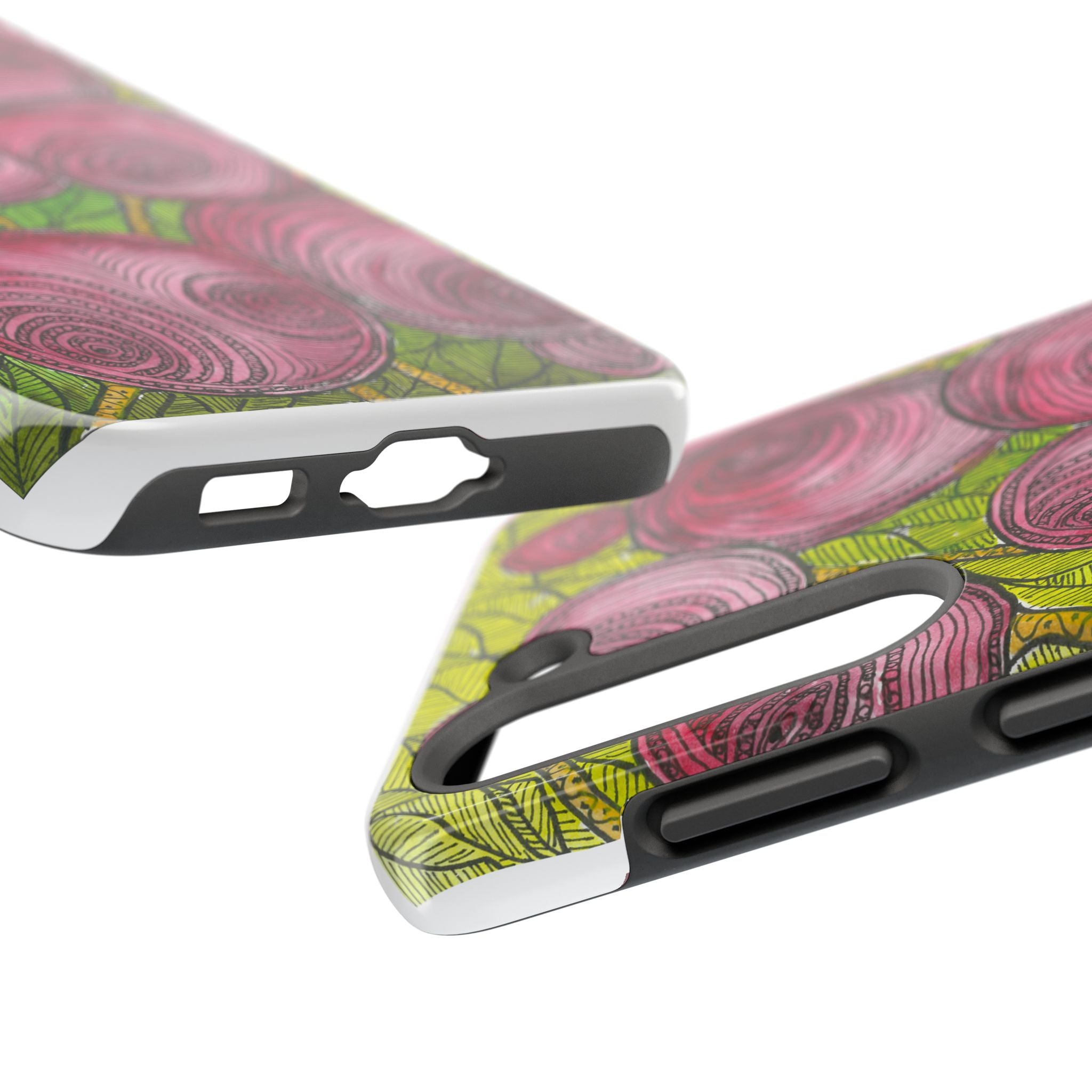 Tough Phone Case - All iPhones and Samsung Galaxys - Exciting Abstract Design #9 Spaced Blossoms