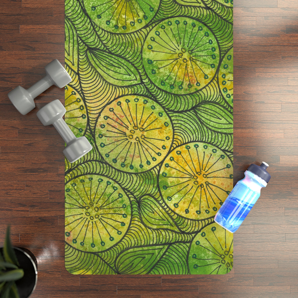 Yoga Mats and Gym Mats. Colourful Abstract Designs. Perfect for Home, Yoga or Gym Class, or a Special Gift #63 Margarita Mondays