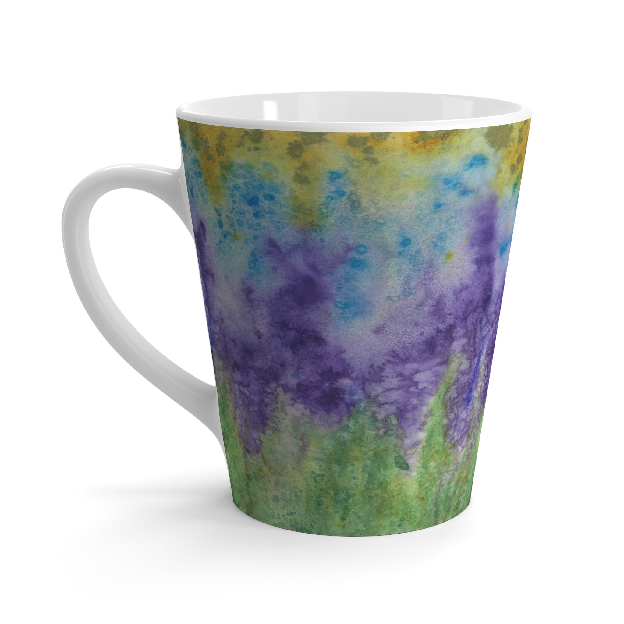 Coffee Mugs and Cups. Colourful Abstract Designs. Perfect for Home, Office or Special Gift #74 Lavender Fields