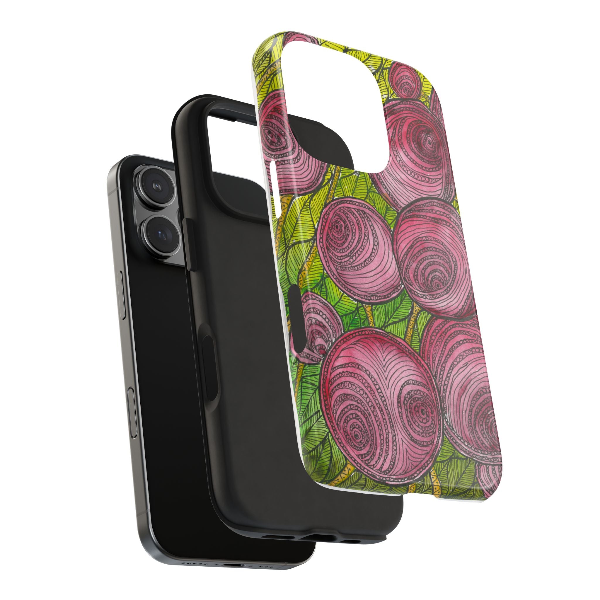 Tough Phone Case - All iPhones and Samsung Galaxys - Exciting Abstract Design #9 Spaced Blossoms