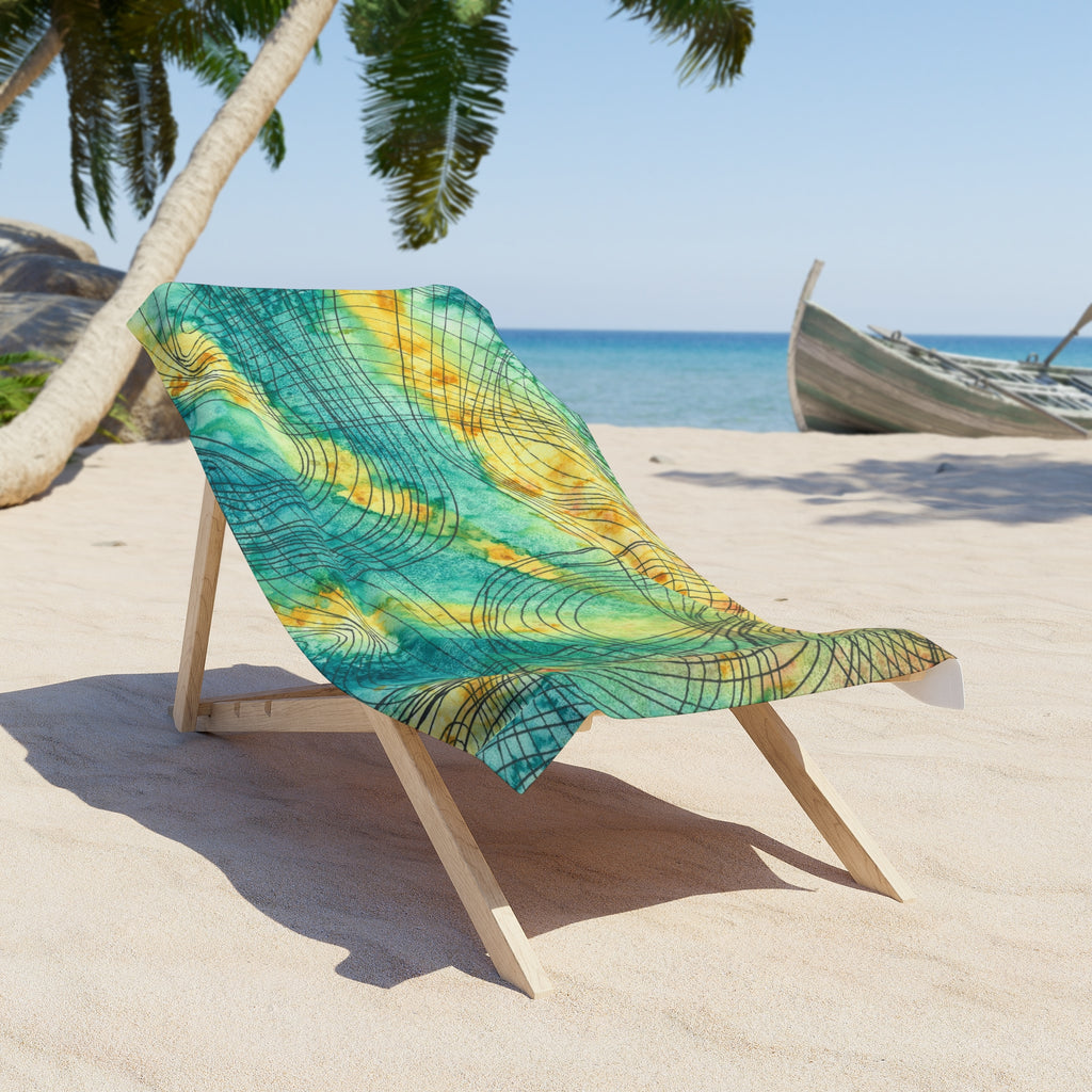 Colourful Abstract Beach Towels, Cotton Loop backing for Durability, 2 Sizes.  For Family and friends or a Special Gift #81 The Only Way Is Up