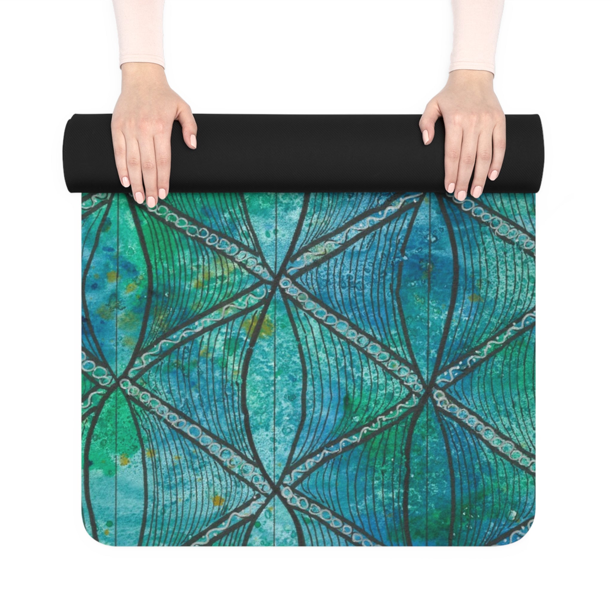 Yoga Mats and Gym Mats. Colourful Abstract Designs. Perfect for Home, Yoga or Gym Class, or a Special Gift #58 Hows The Serenity